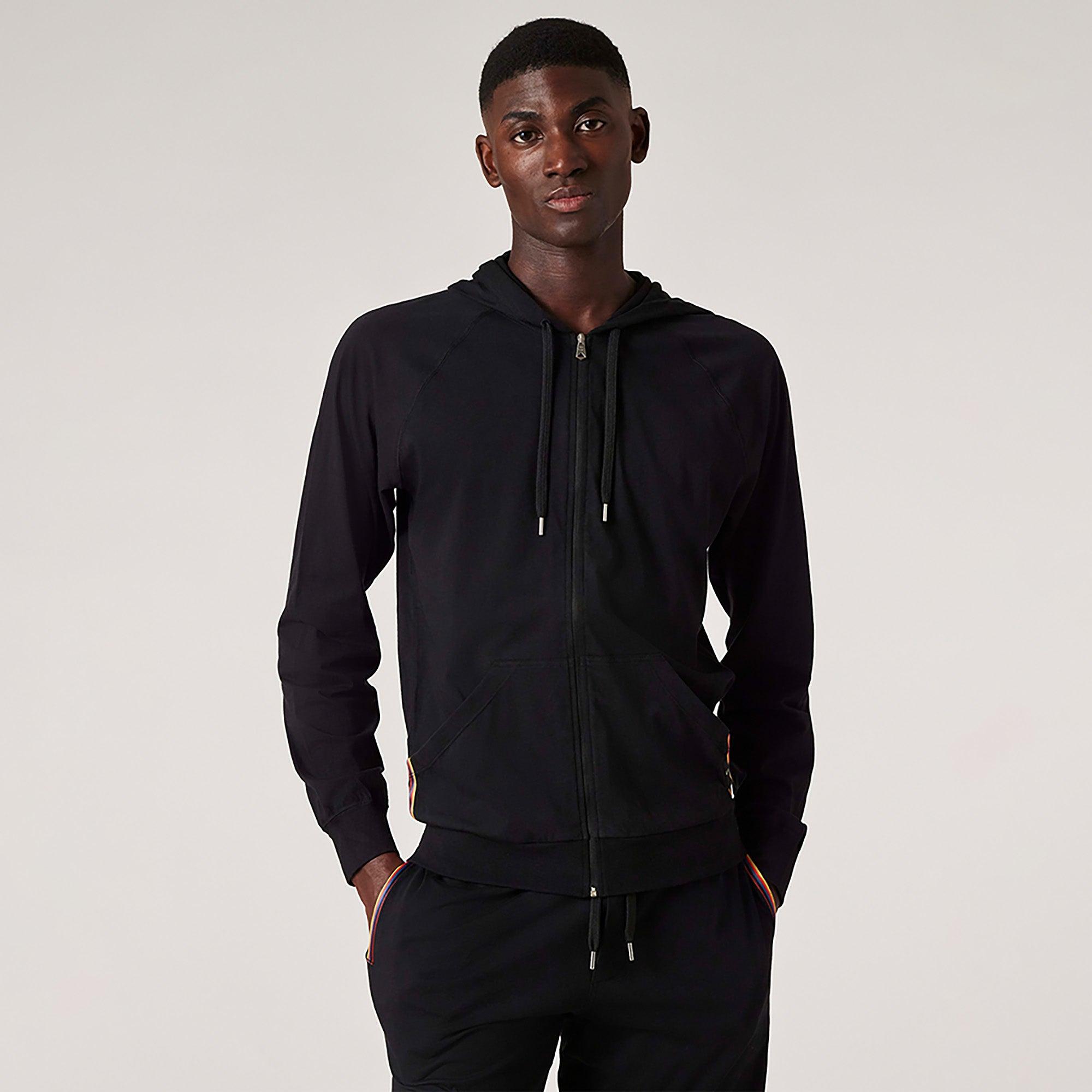 Product image 2 of 4 of Paul Smith Men's Jersey Cotton Zip Lounge Hoodie - Black