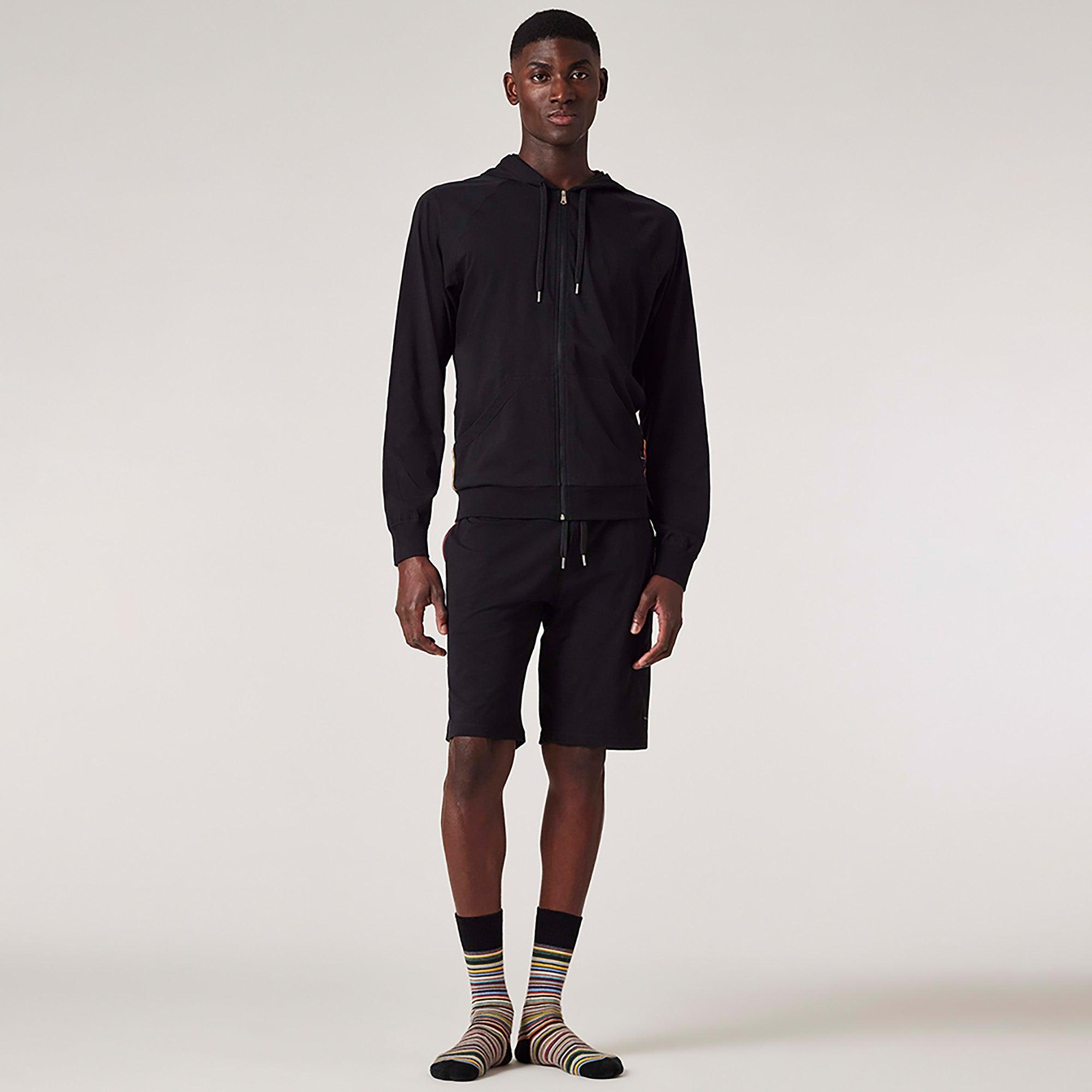 Product image 4 of 4 of Paul Smith Men's Jersey Cotton Zip Lounge Hoodie - Black
