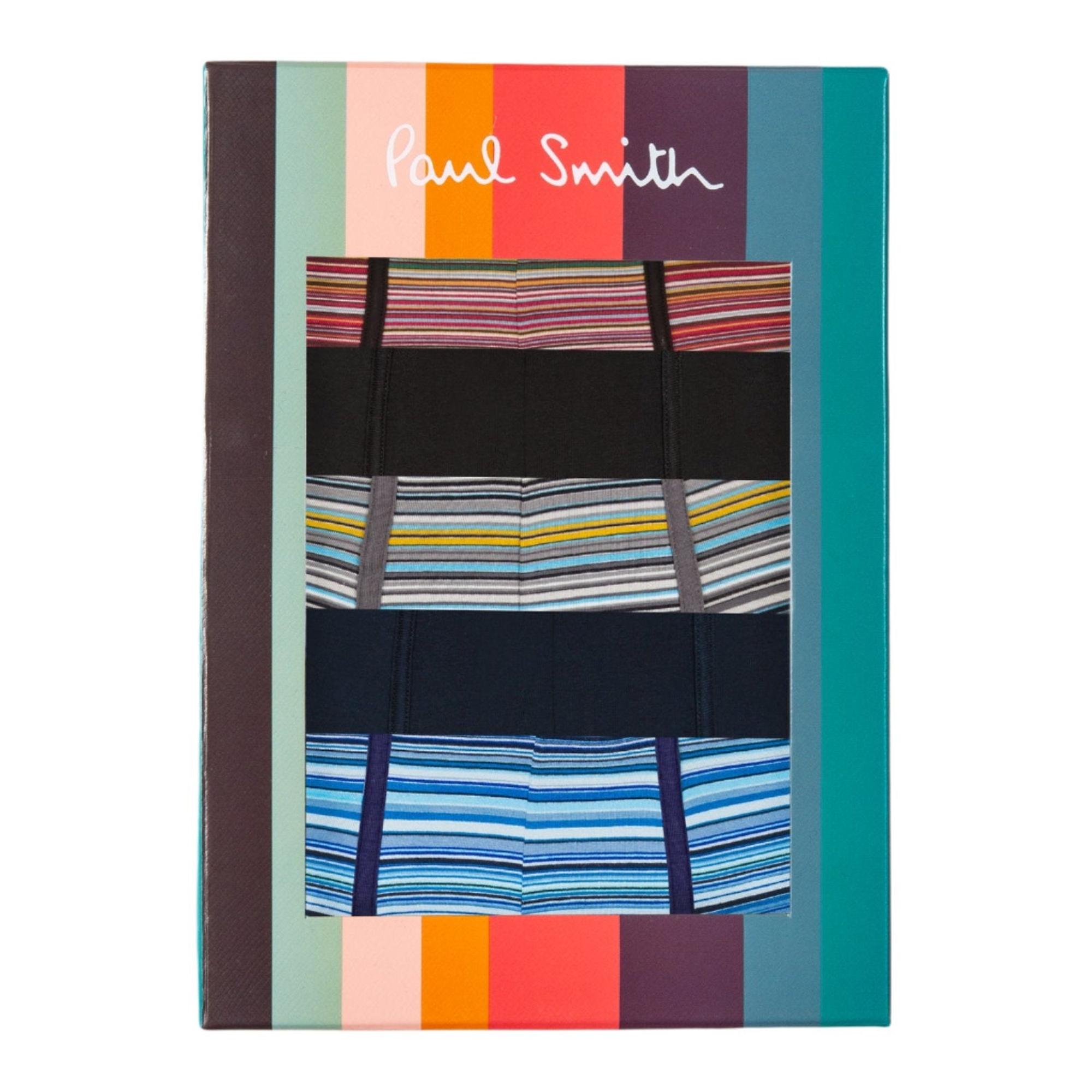 Product image 3 of 13 of Paul Smith Men's Organic Cotton 5 Pack Boxer Briefs - Signature Stripe