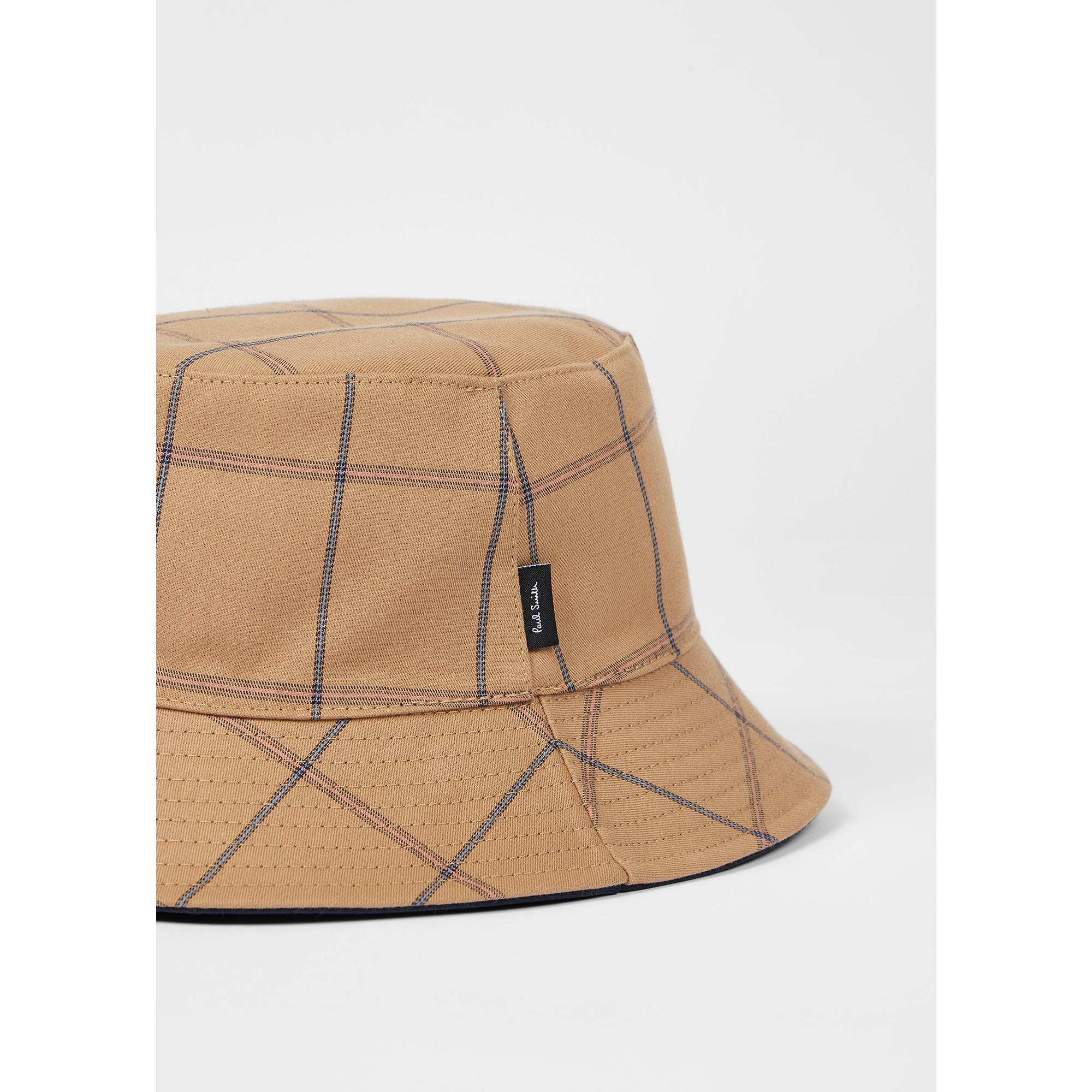 Product image 5 of 6 of Paul Smith Men's Reversible Cotton-Nylon Bucket Hat - Navy/Beige