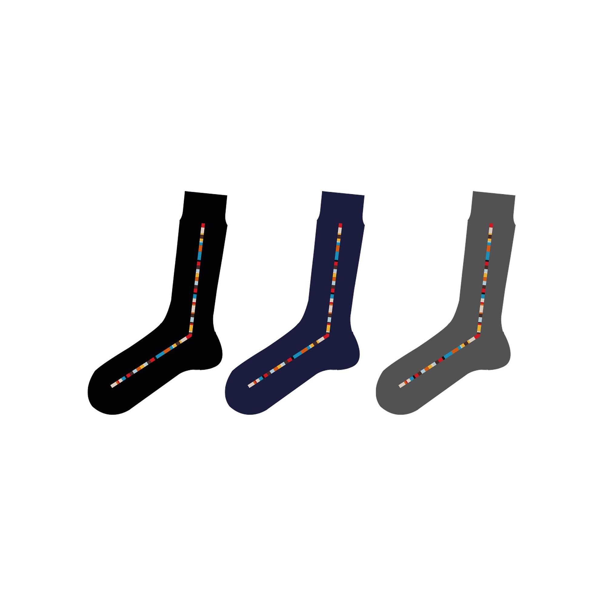 Product image 6 of 6 of Paul Smith Men's Central Signature Stripe 3 Pack Socks - Multicolour