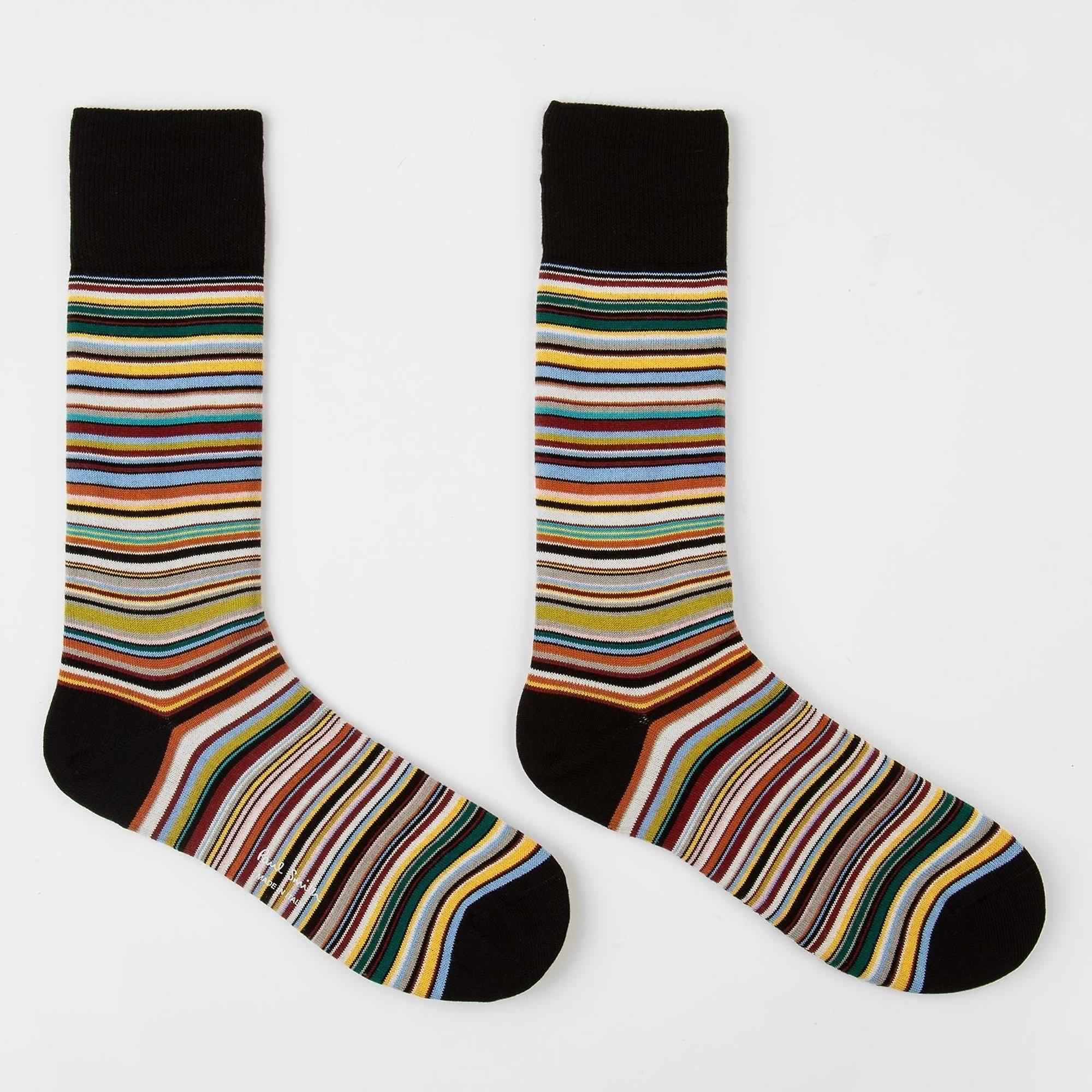 Product image 3 of 5 of Paul Smith Men's Signature Stripe Socks - 2 Pack - Black & Navy - One Size