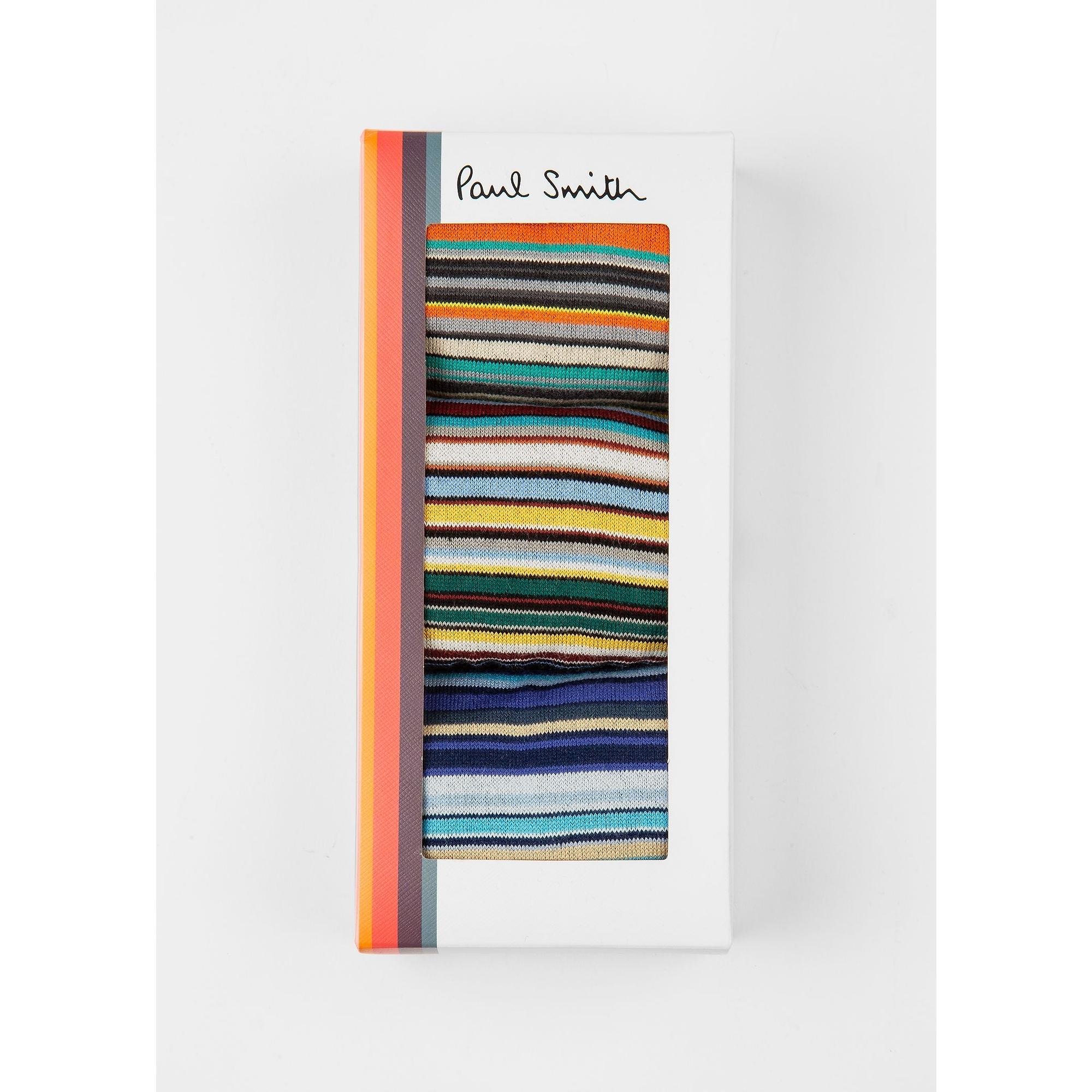 Product image 3 of 8 of Paul Smith Men's Signature Stripe 3 Pack Socks - Tri-Colour