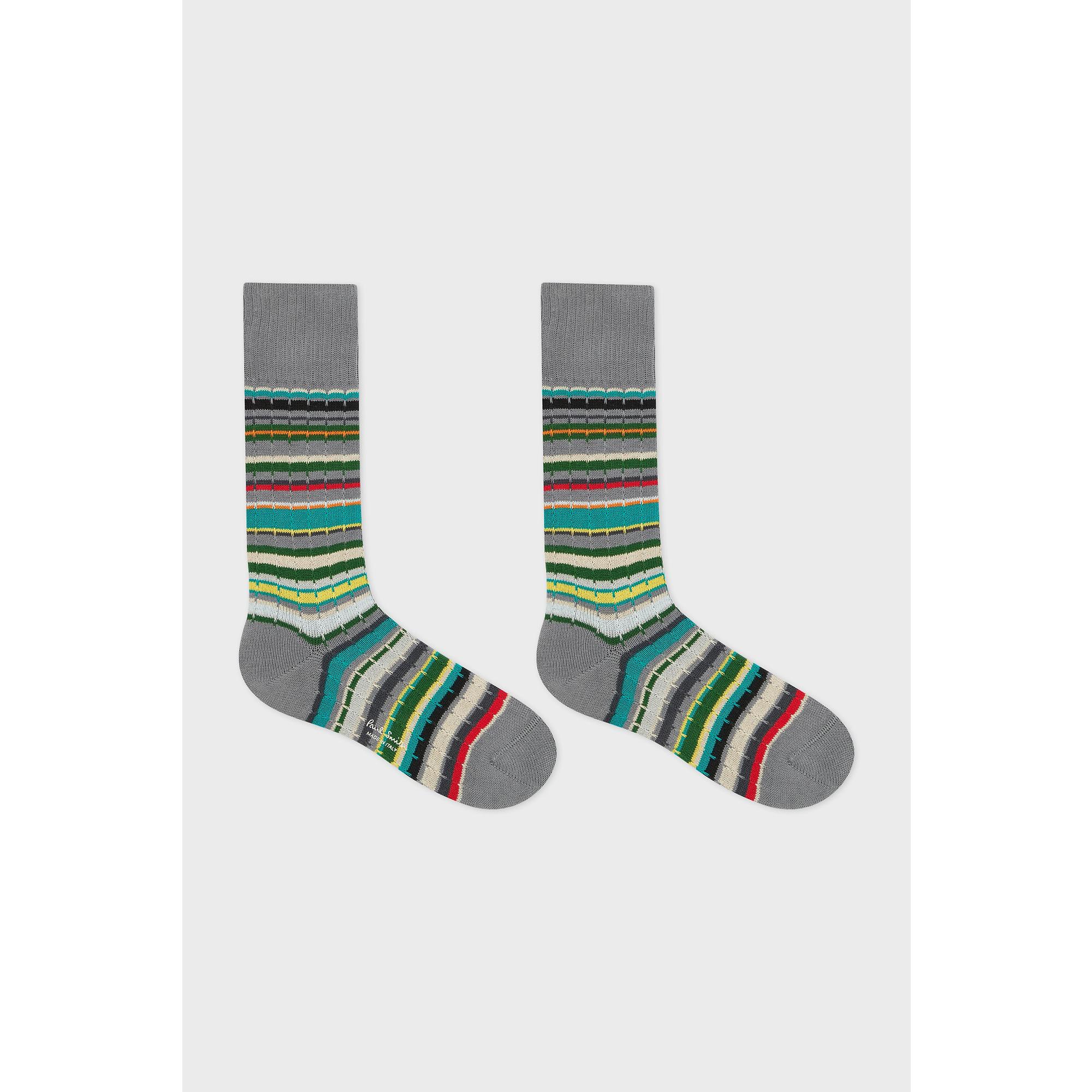 Product image 4 of 4 of Paul Smith Men's 3 Pack Cable Signature Socks - Multicolour