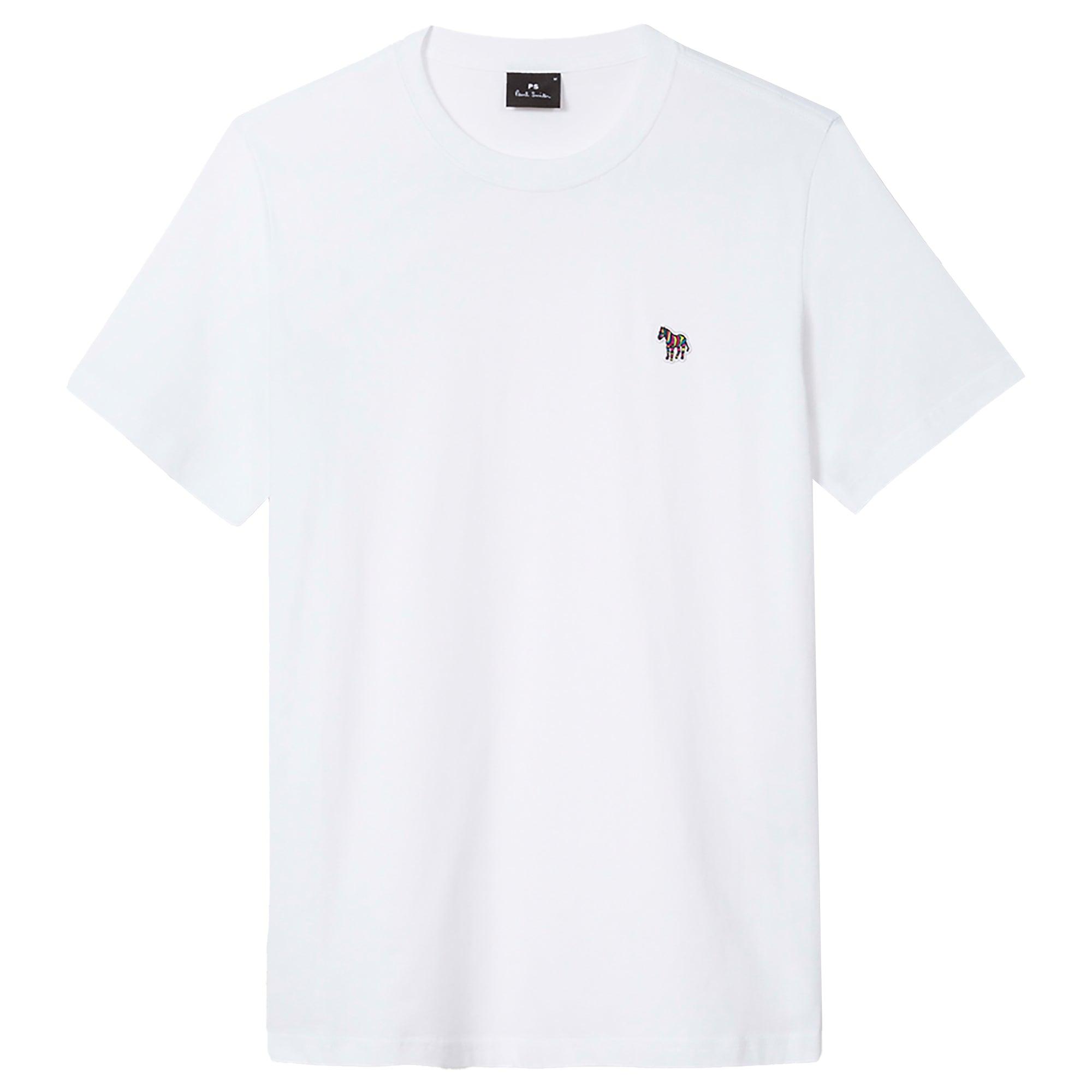 Product image 1 of 8 of PS By Paul Smith Men's Cotton Zebra Logo T-Shirt - White