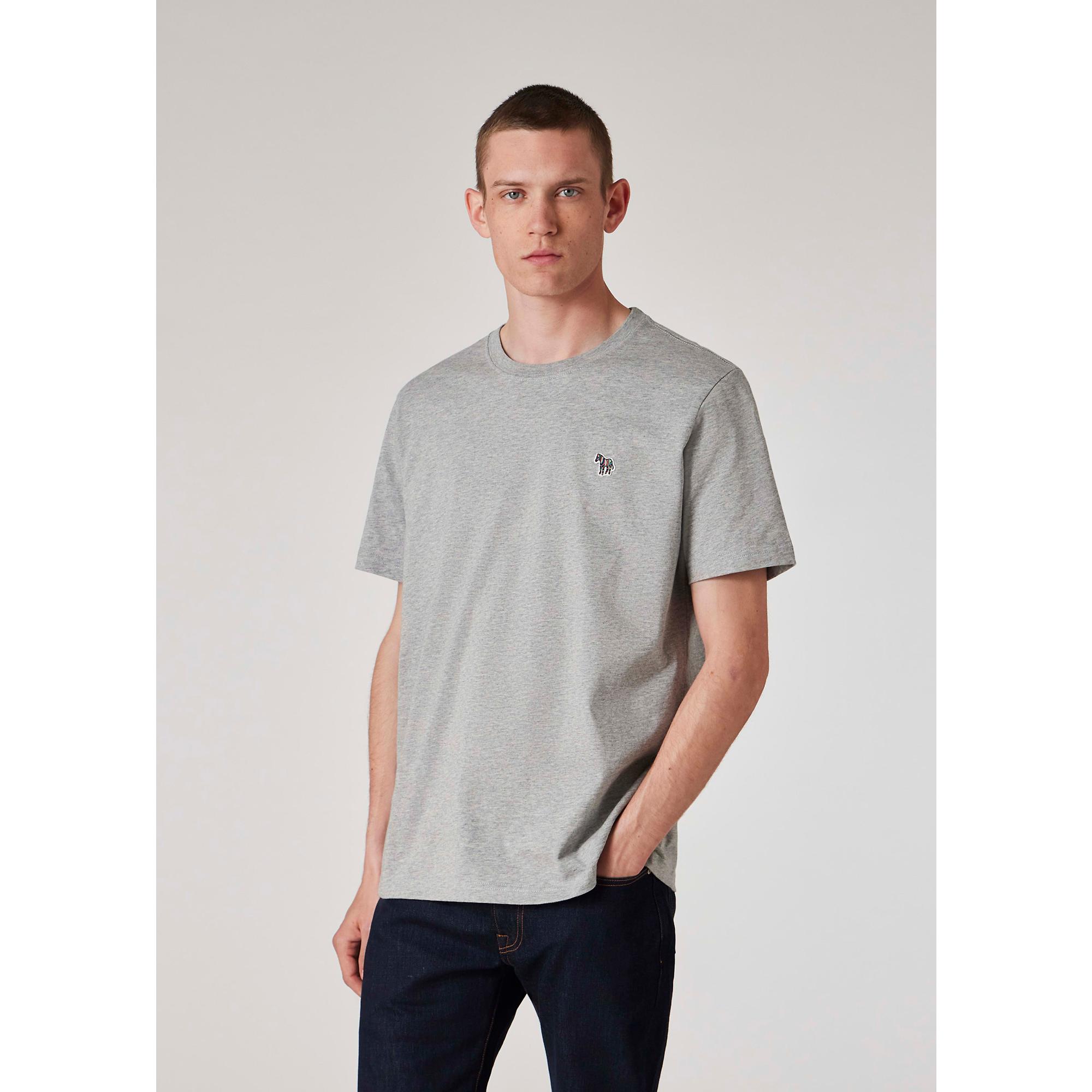 Product image 4 of 5 of PS By Paul Smith Men's Cotton Zebra Logo T-Shirt - Grey Melange