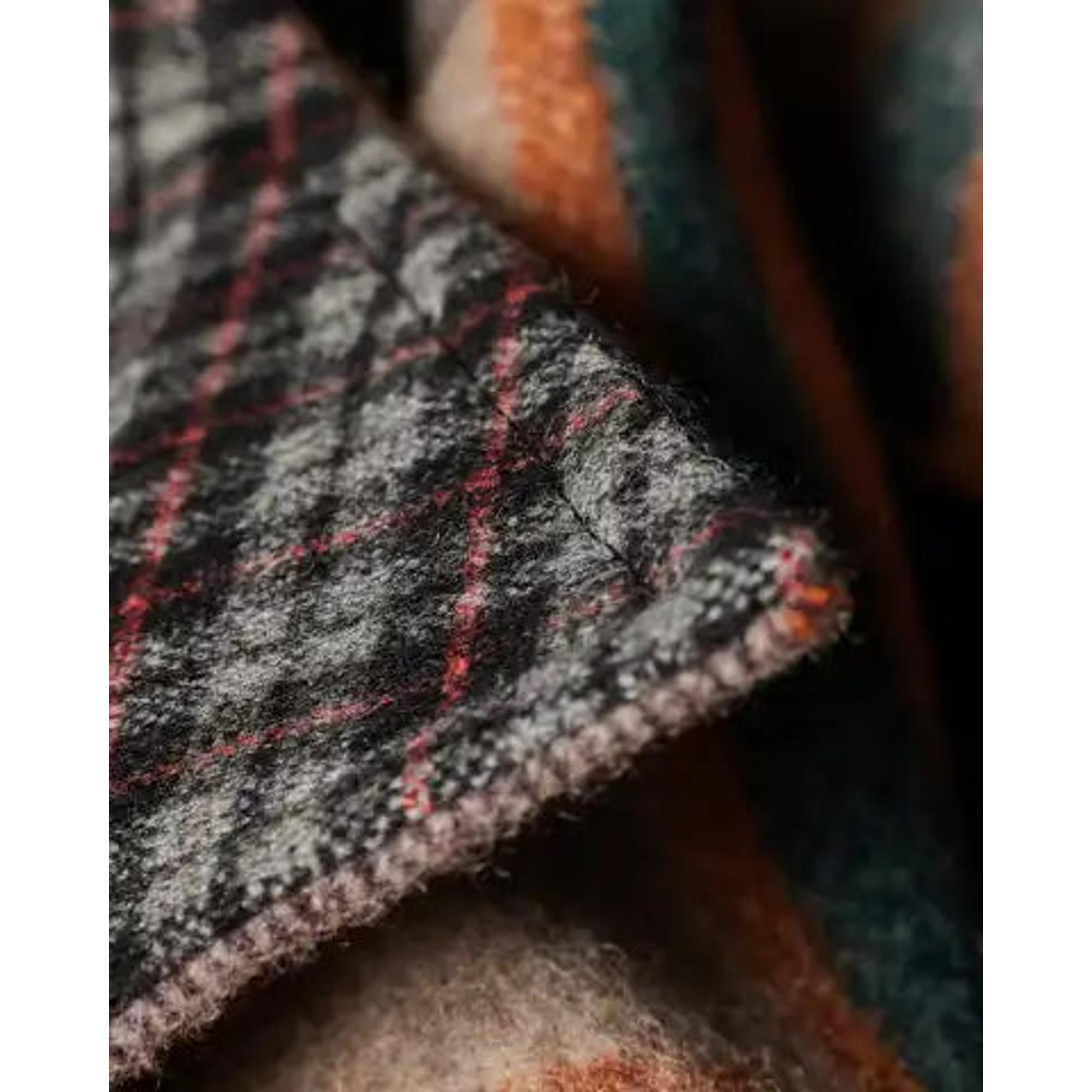 Product image 12 of 16 of Paul Smith Men's Wool-Blend Harrington Jacket - Ecru & Burgundy Check