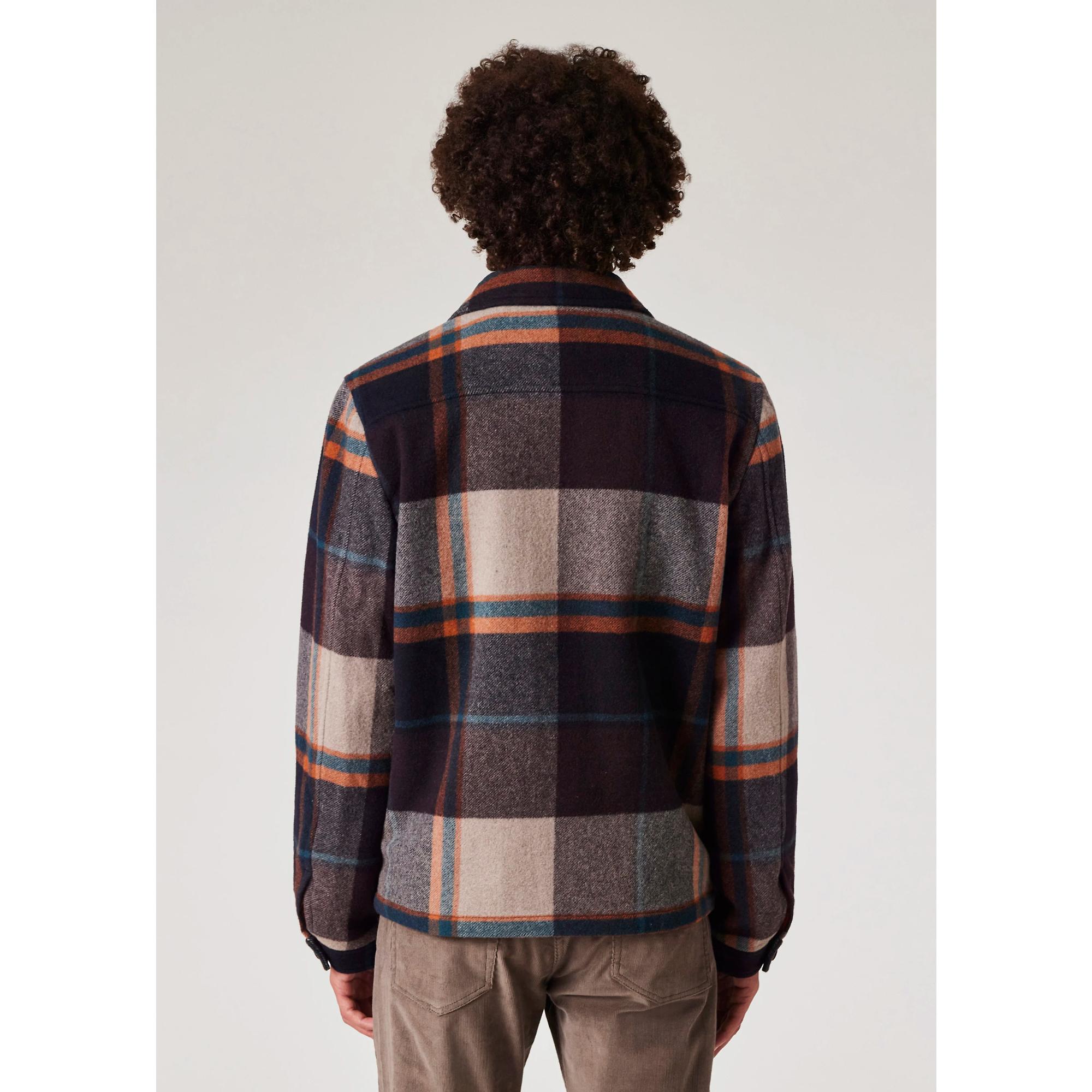 Product image 3 of 16 of Paul Smith Men's Wool-Blend Harrington Jacket - Ecru & Burgundy Check