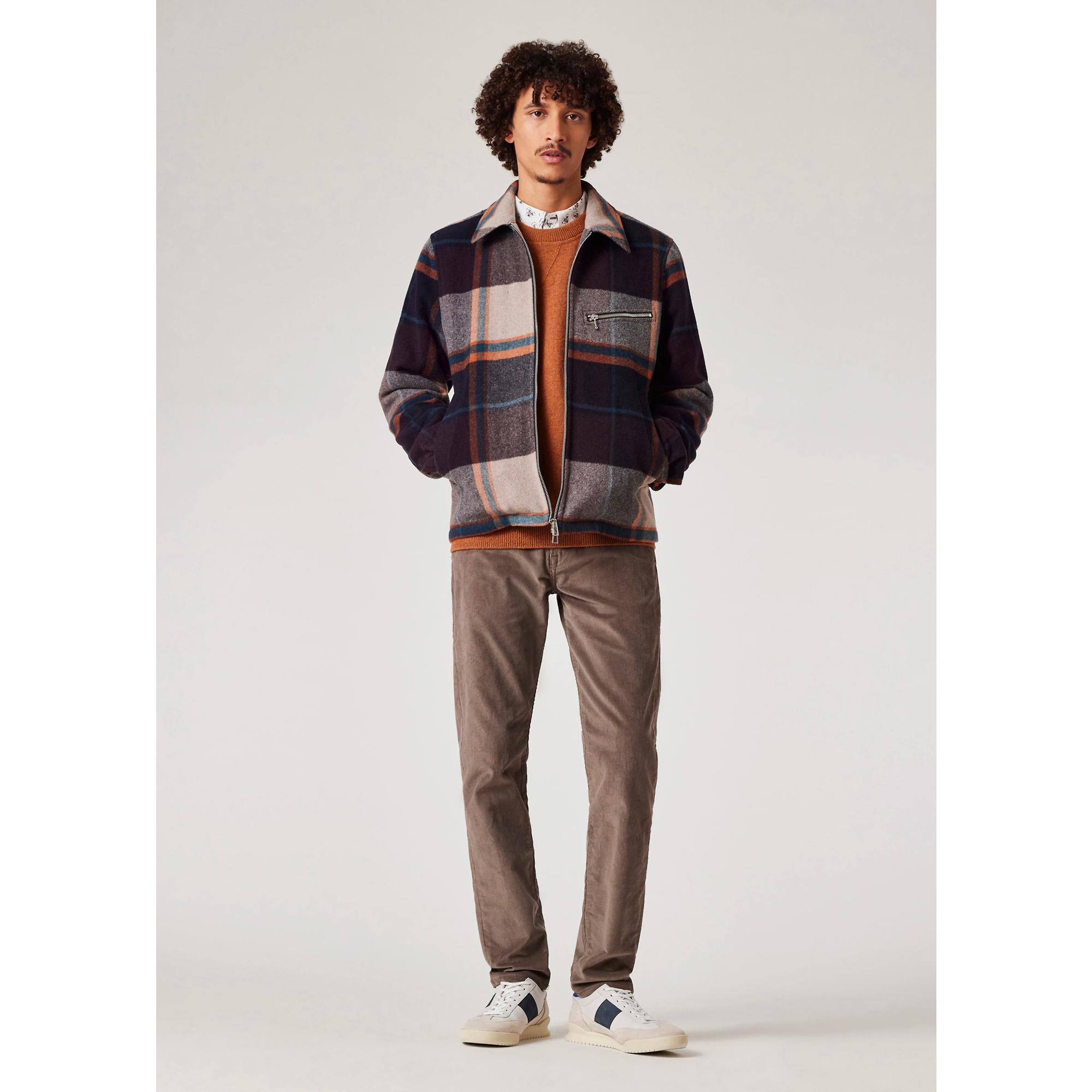 Product image 4 of 16 of Paul Smith Men's Wool-Blend Harrington Jacket - Ecru & Burgundy Check