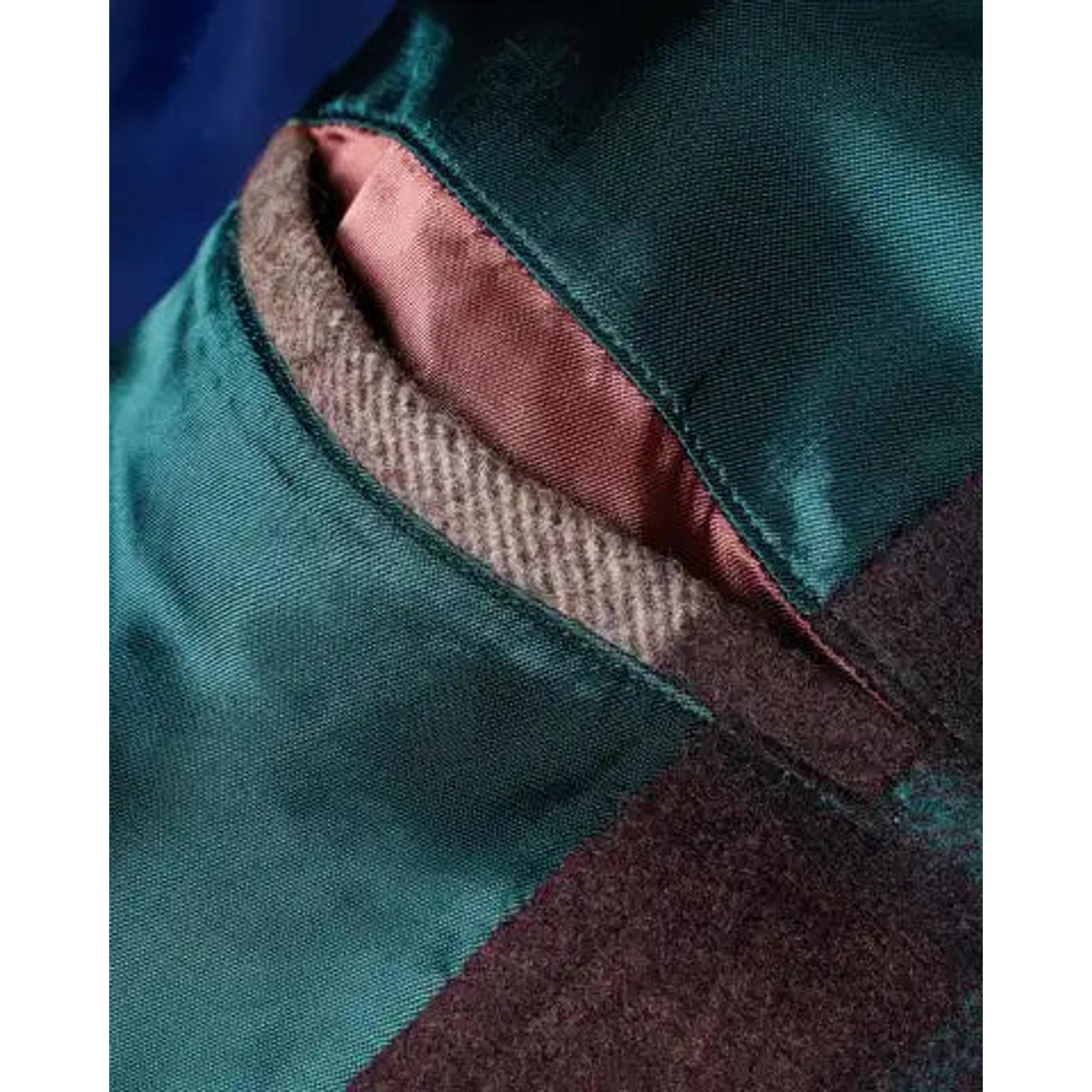 Product image 13 of 16 of Paul Smith Men's Wool-Blend Harrington Jacket - Ecru & Burgundy Check