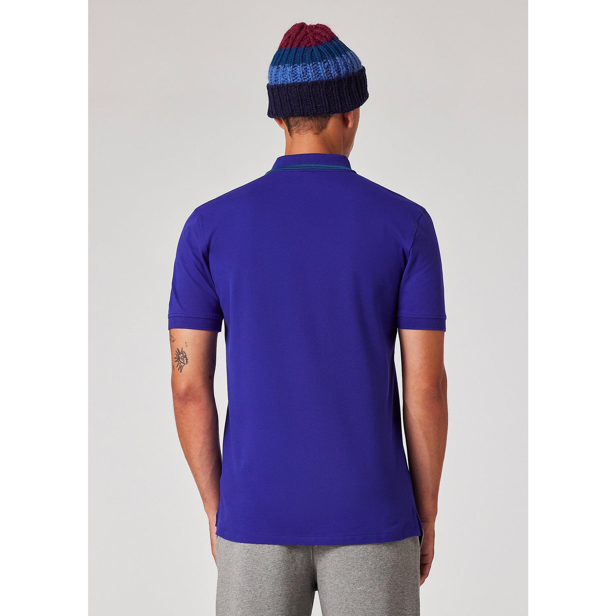 Product image 3 of 8 of Paul Smith Men's Regular Fit Stretch-Cotton 'Broad Stripe Zebra' Polo Shirt - Blue