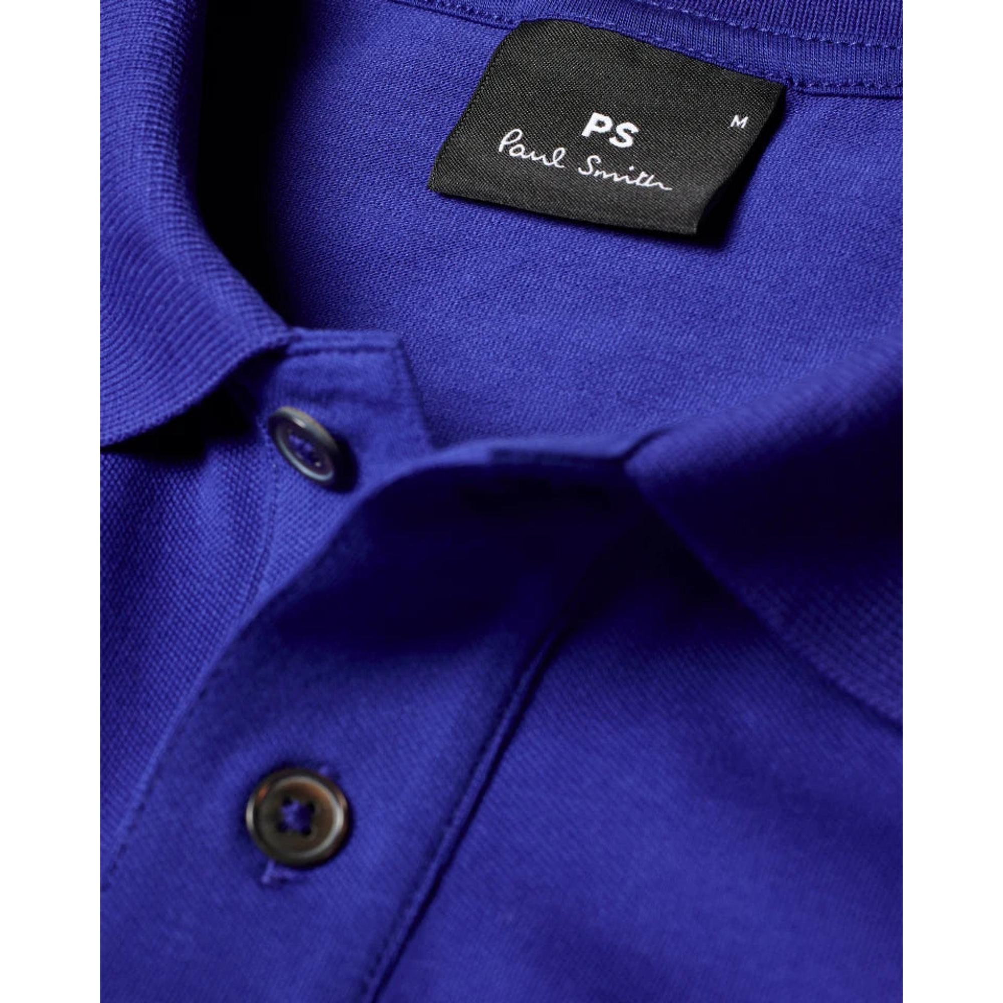 Product image 7 of 8 of Paul Smith Men's Regular Fit Stretch-Cotton 'Broad Stripe Zebra' Polo Shirt - Blue