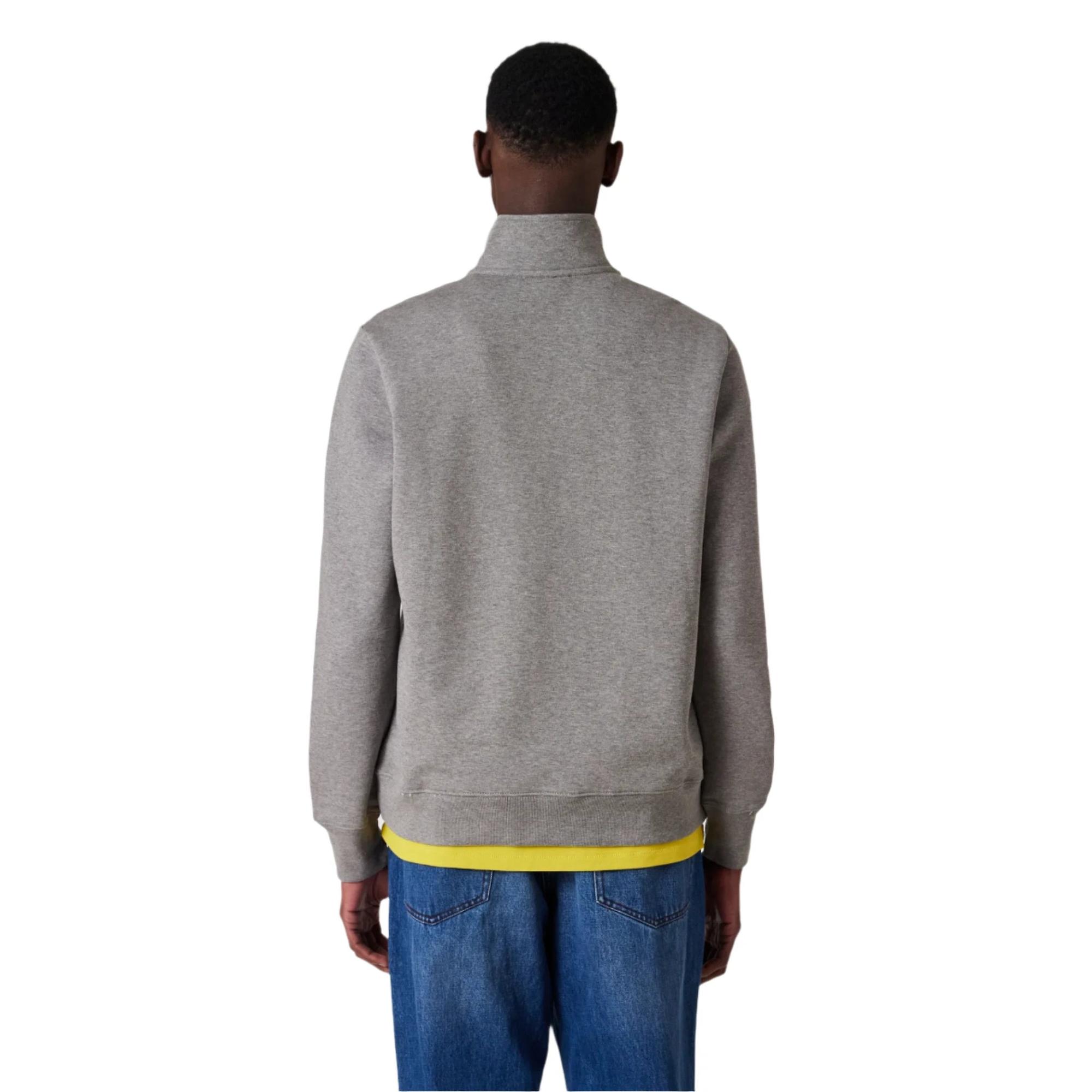 Product image 4 of 6 of Paul Smith Men's Zebra Logo Zip-Neck Sweatshirt - Grey Marl