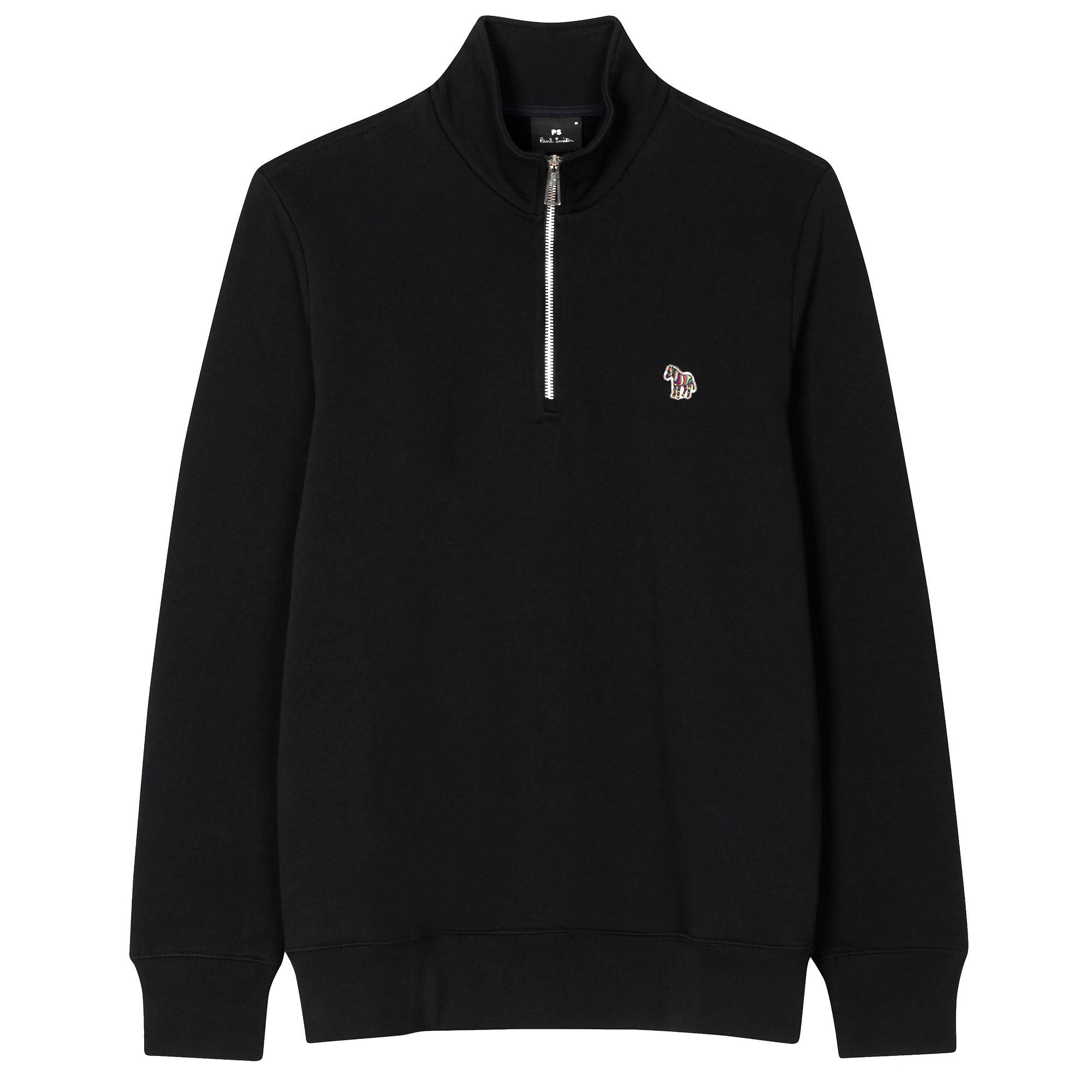 Product image 1 of 10 of Paul Smith Men's Regular Fit Zebra Half-Zip Sweatshirt - Black