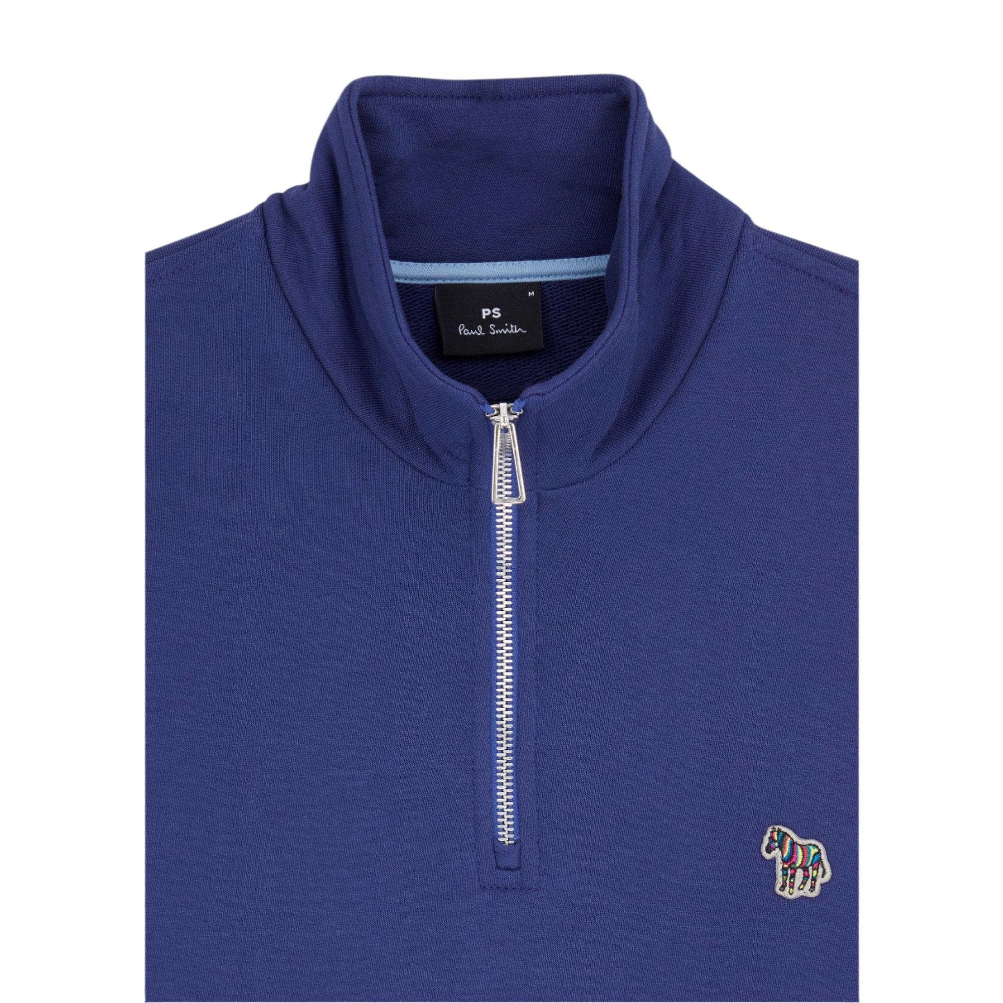 Product image 3 of 5 of Paul Smith Men's Regular Fit Zebra Half-Zip Sweatshirt - Blue