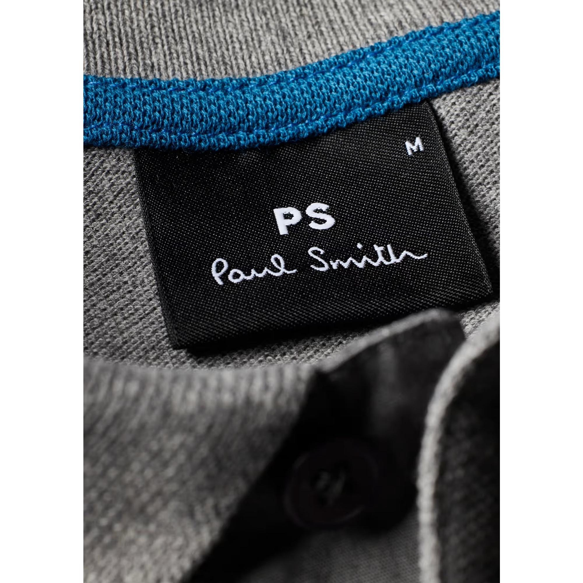 Product image 3 of 5 of Paul Smith Men's Cotton-Piqué Zebra Logo Polo Shirt - Grey Melange