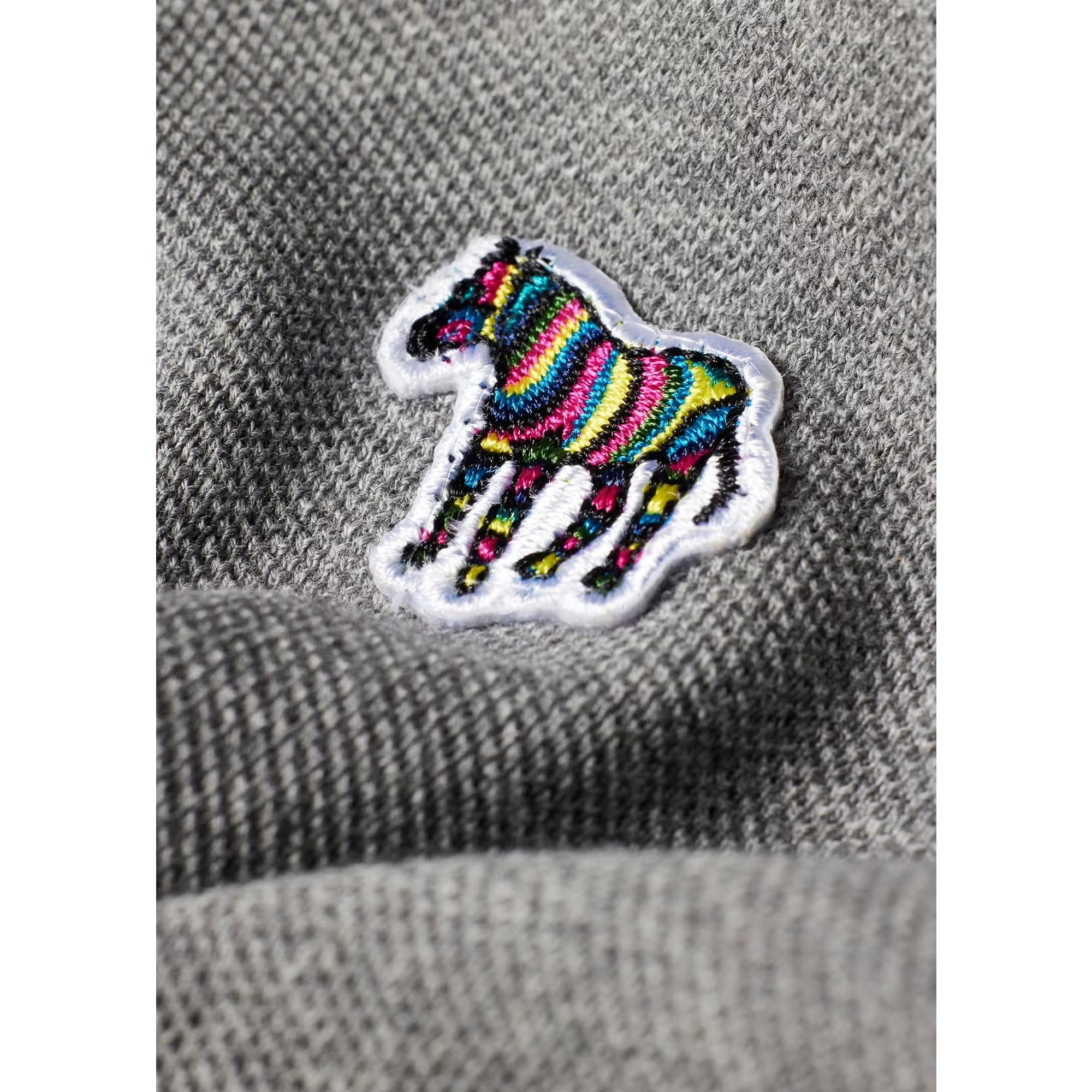 Product image 4 of 5 of Paul Smith Men's Cotton-Piqué Zebra Logo Polo Shirt - Grey Melange