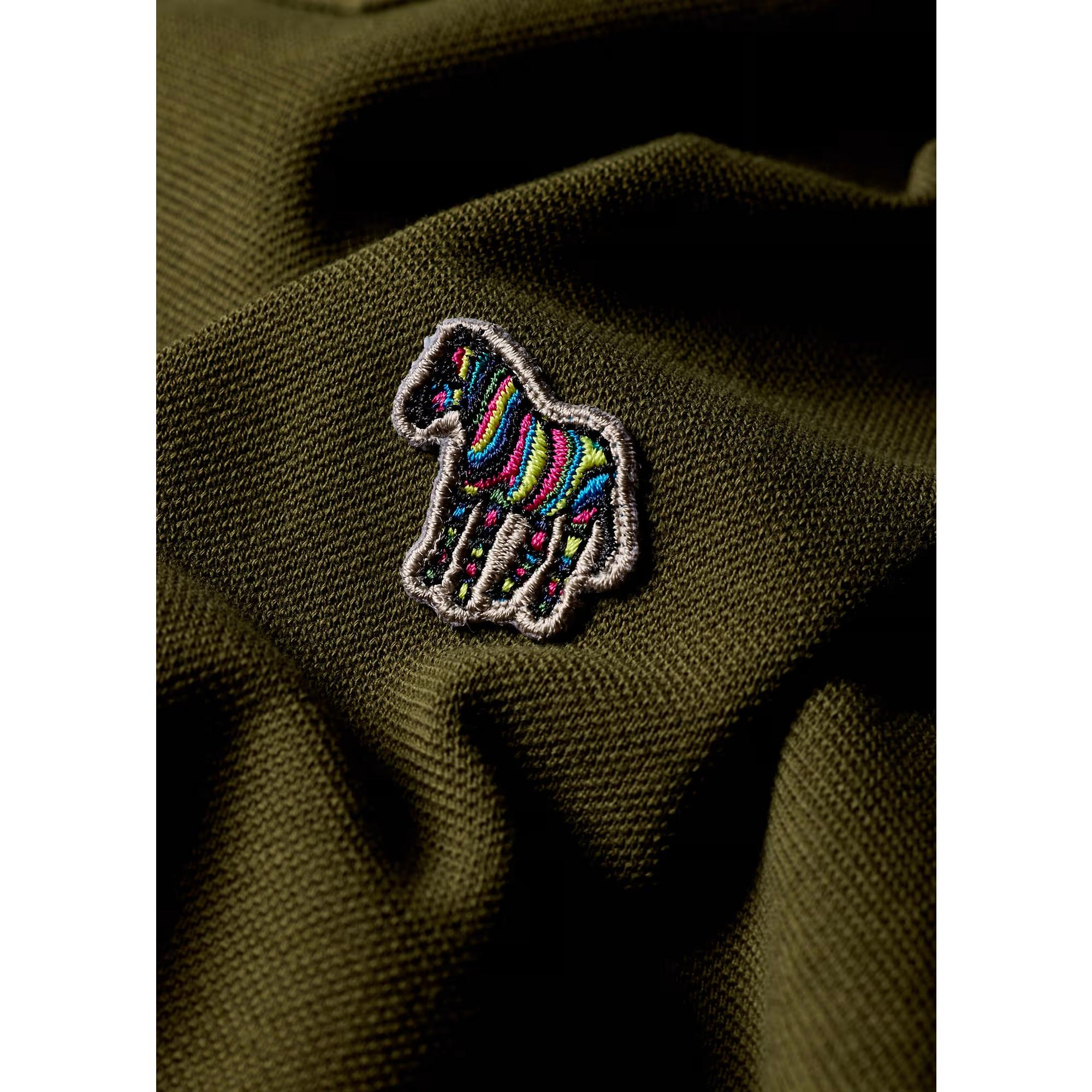 Product image 7 of 8 of PS By Paul Smith Men's Organic Cotton Zebra Polo Shirt - Khaki Green