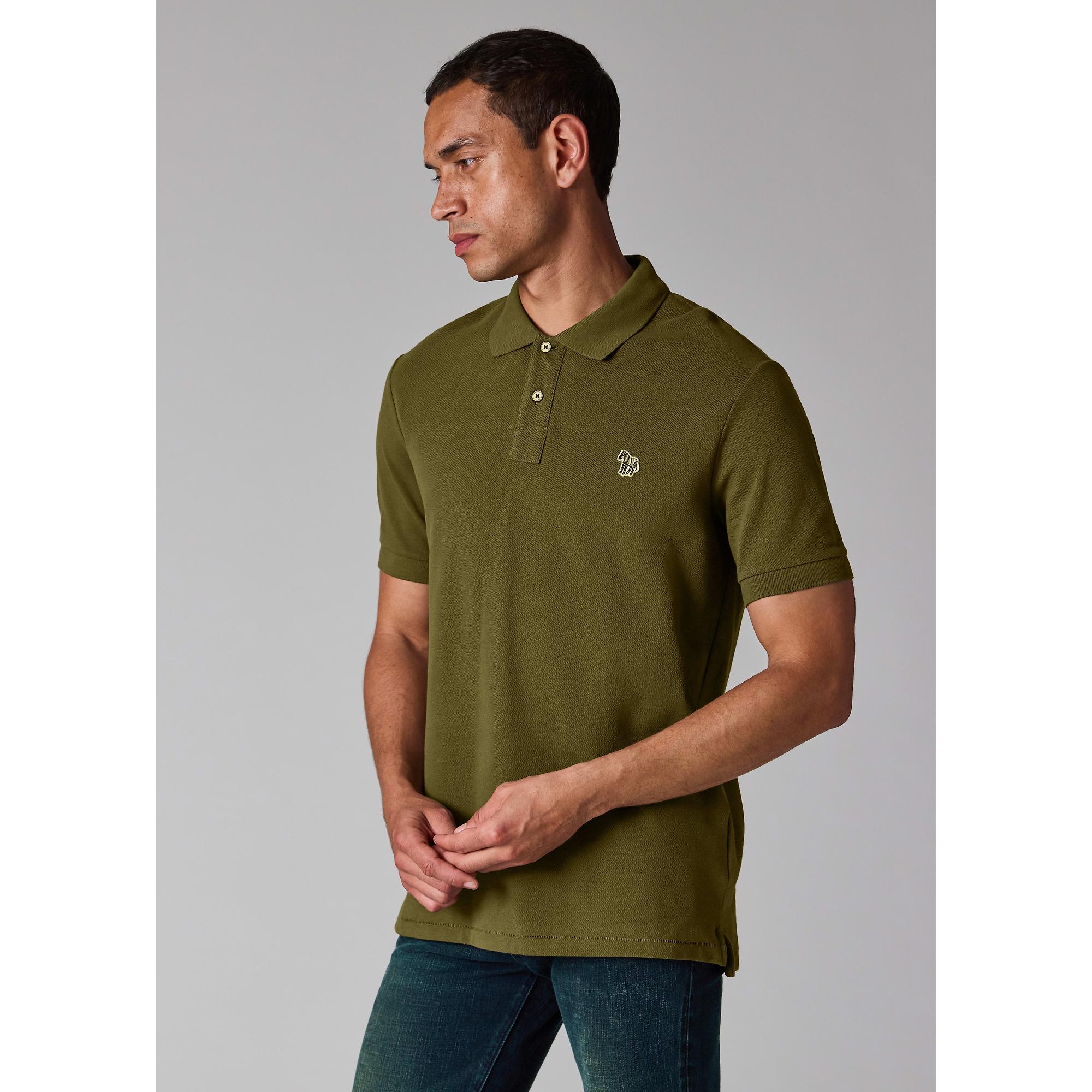 Product image 3 of 8 of PS By Paul Smith Men's Organic Cotton Zebra Polo Shirt - Khaki Green