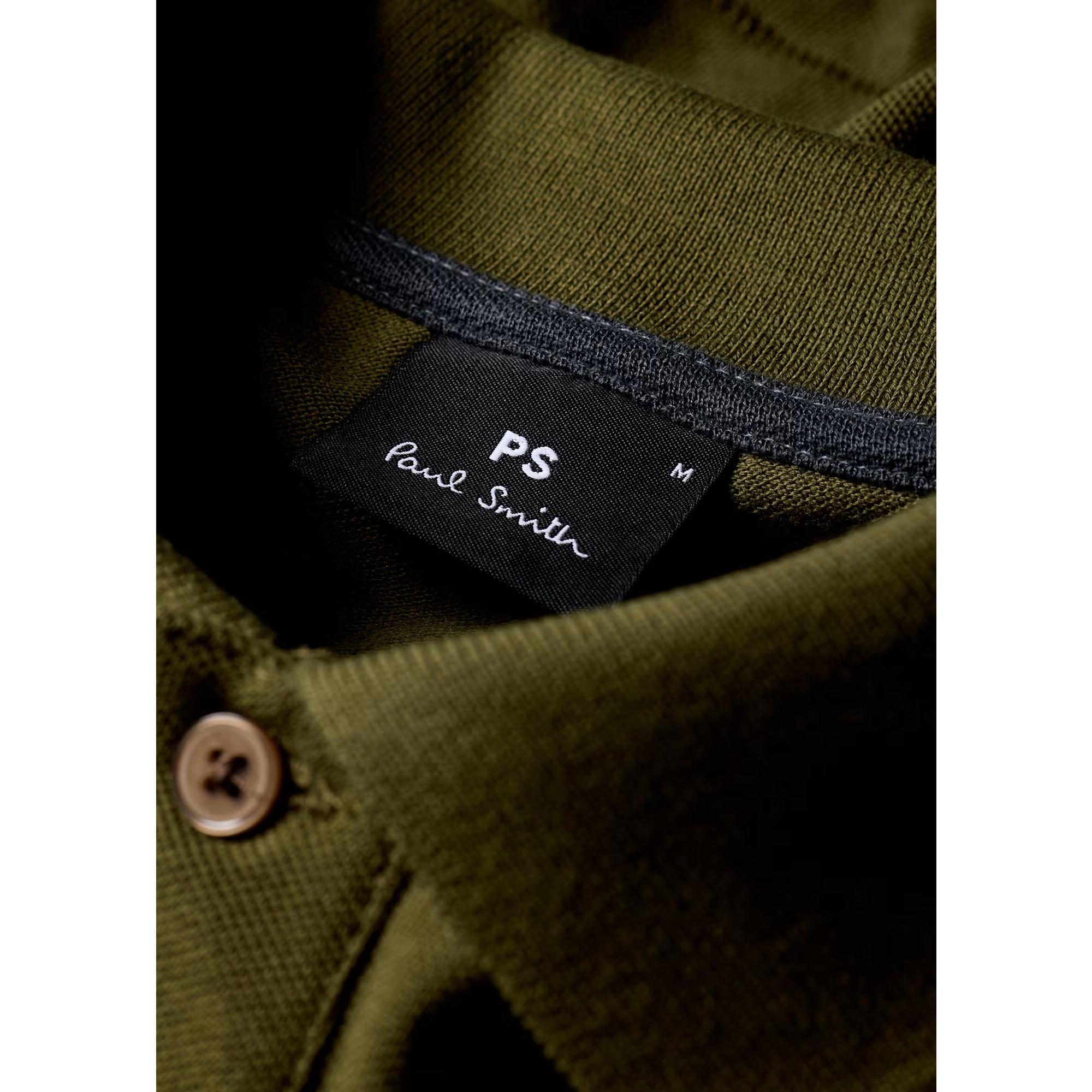 Product image 8 of 8 of PS By Paul Smith Men's Organic Cotton Zebra Polo Shirt - Khaki Green