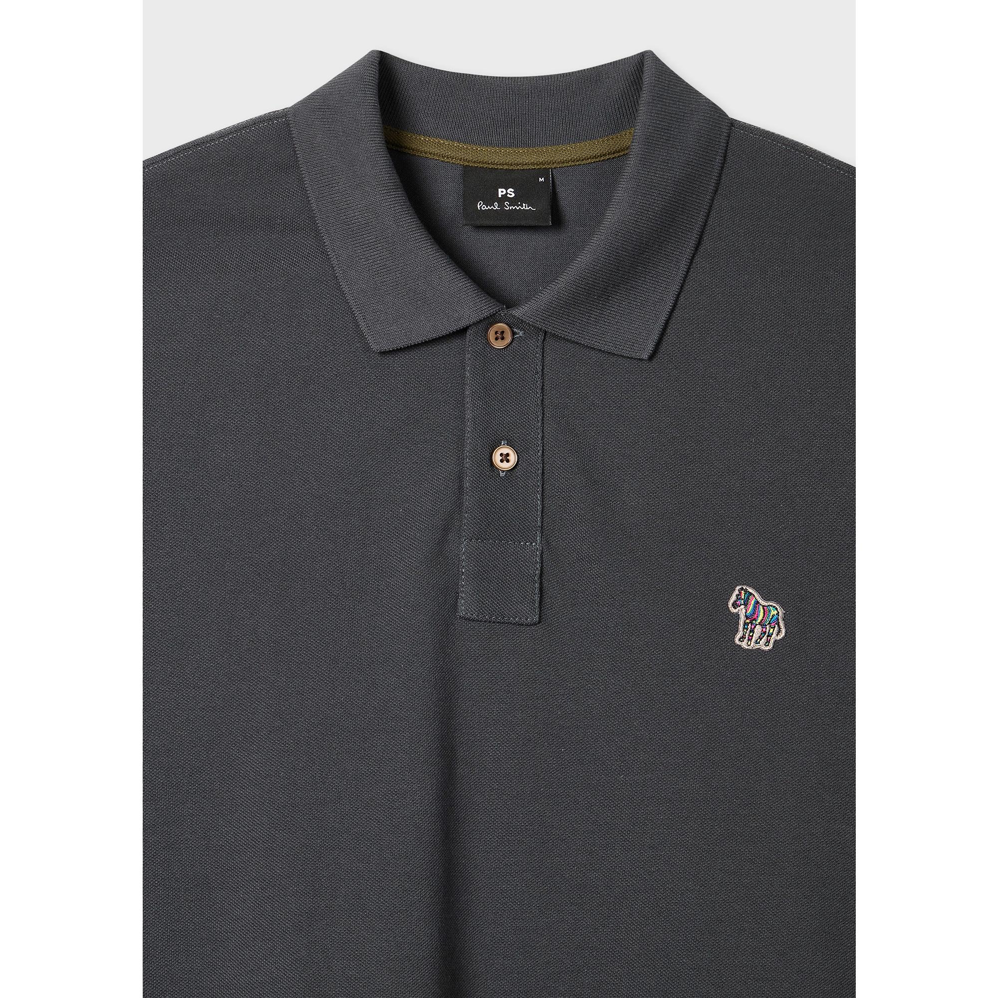 Product image 2 of 4 of PS By Paul Smith Men's Organic Cotton Zebra Polo Shirt - Charcoal