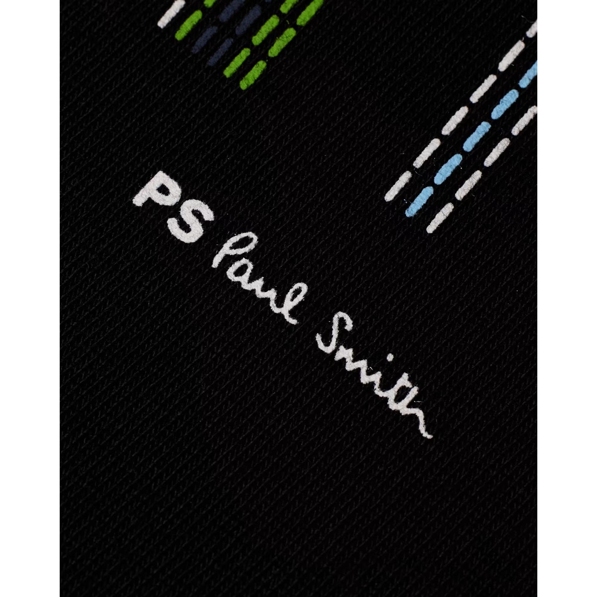 Product image 5 of 9 of PS By Paul Smith Men's Stitch Stripe Print T-Shirt - Black