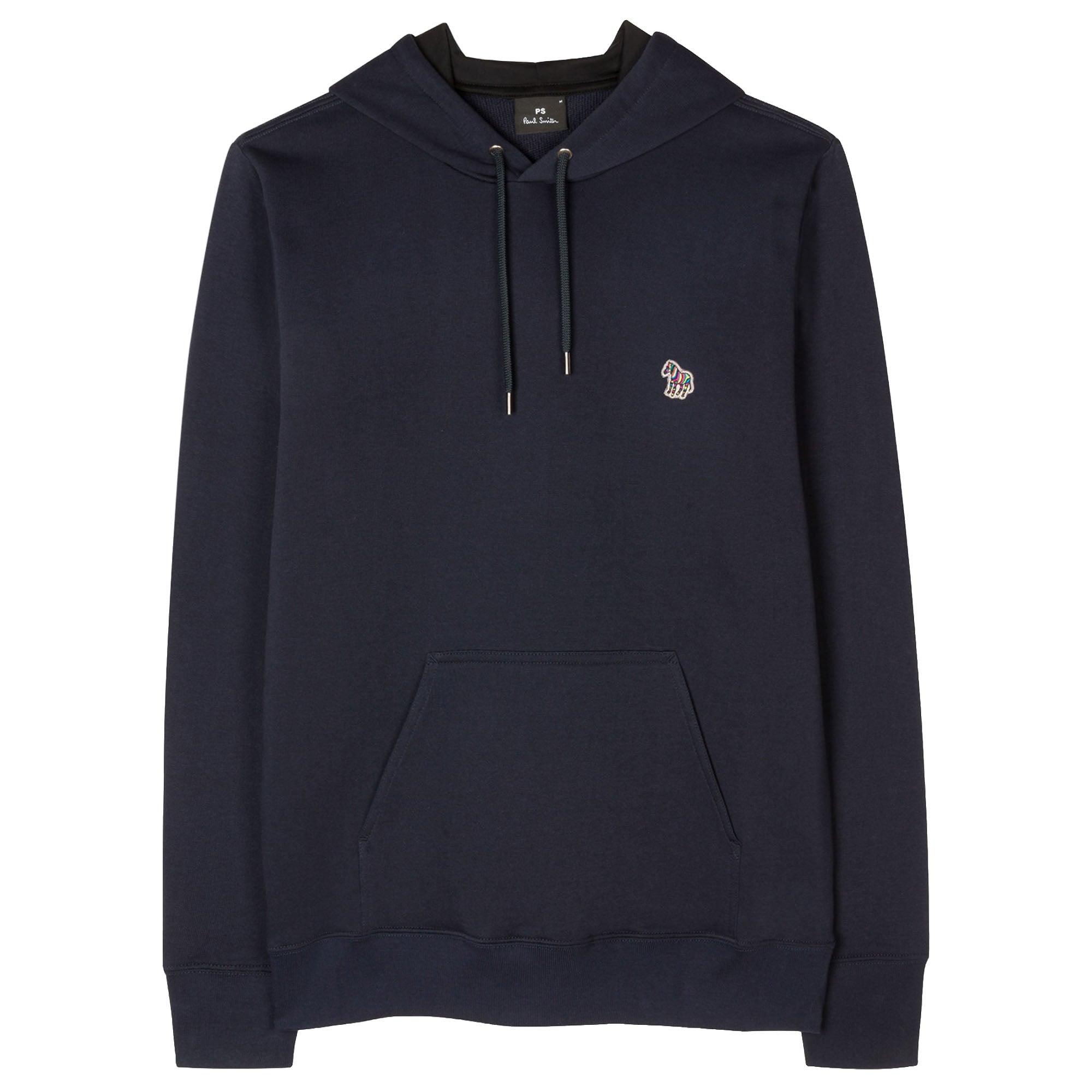 Product image 1 of 3 of PS By Paul Smith Men's Cotton Zebra Logo Hoodie - Dark Navy