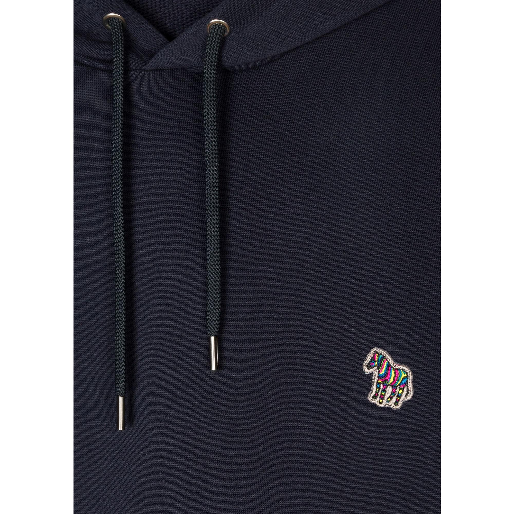 Product image 2 of 3 of PS By Paul Smith Men's Cotton Zebra Logo Hoodie - Dark Navy