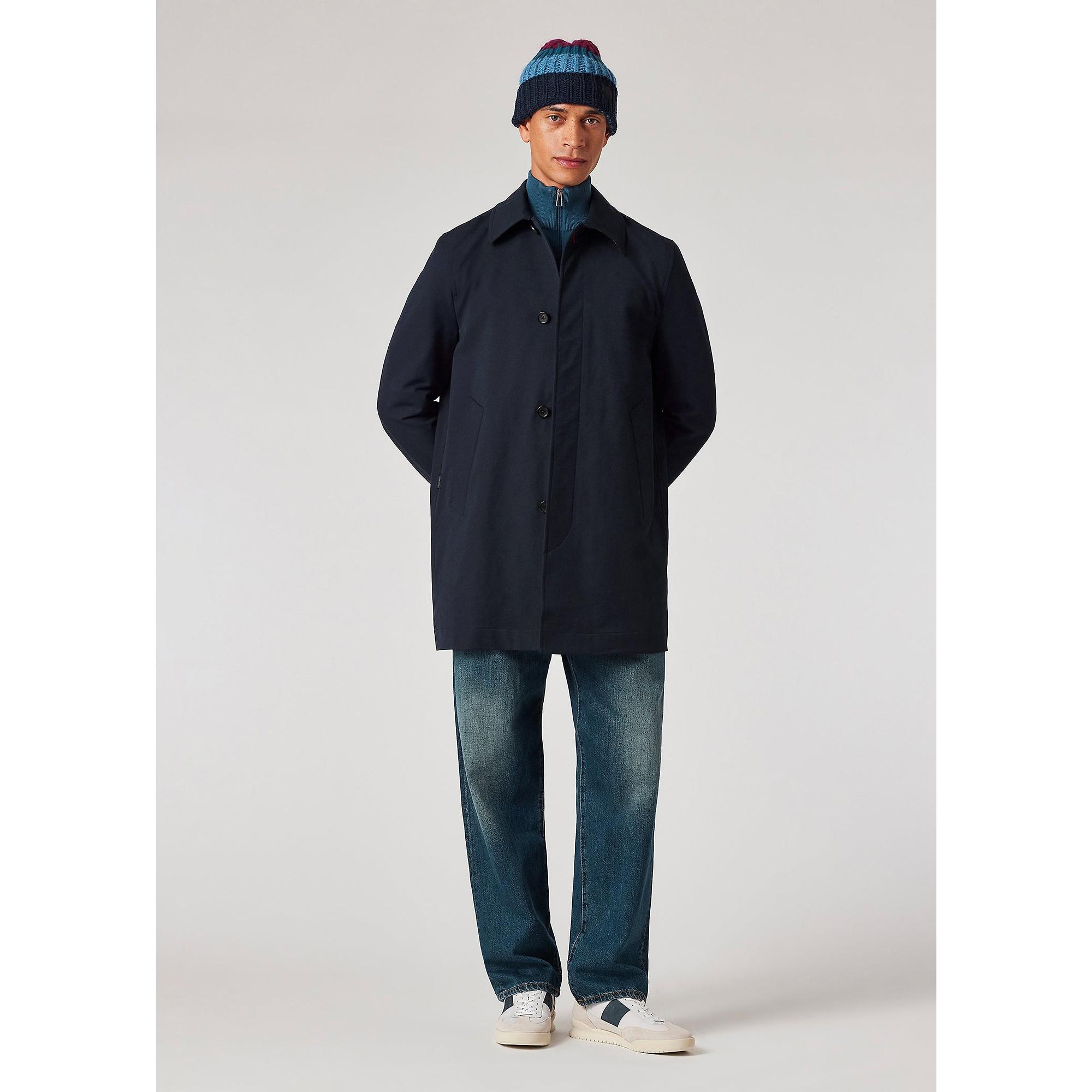 Product image 4 of 15 of Paul Smith Men's Cotton-Blend Mac Coat - Navy