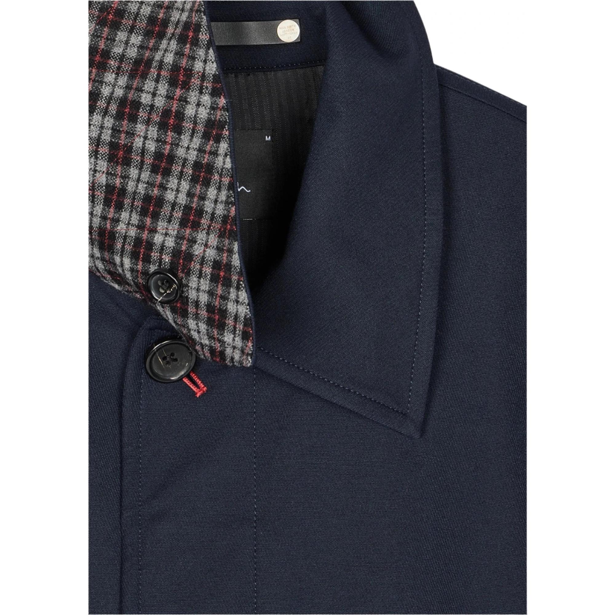 Product image 12 of 15 of Paul Smith Men's Cotton-Blend Mac Coat - Navy