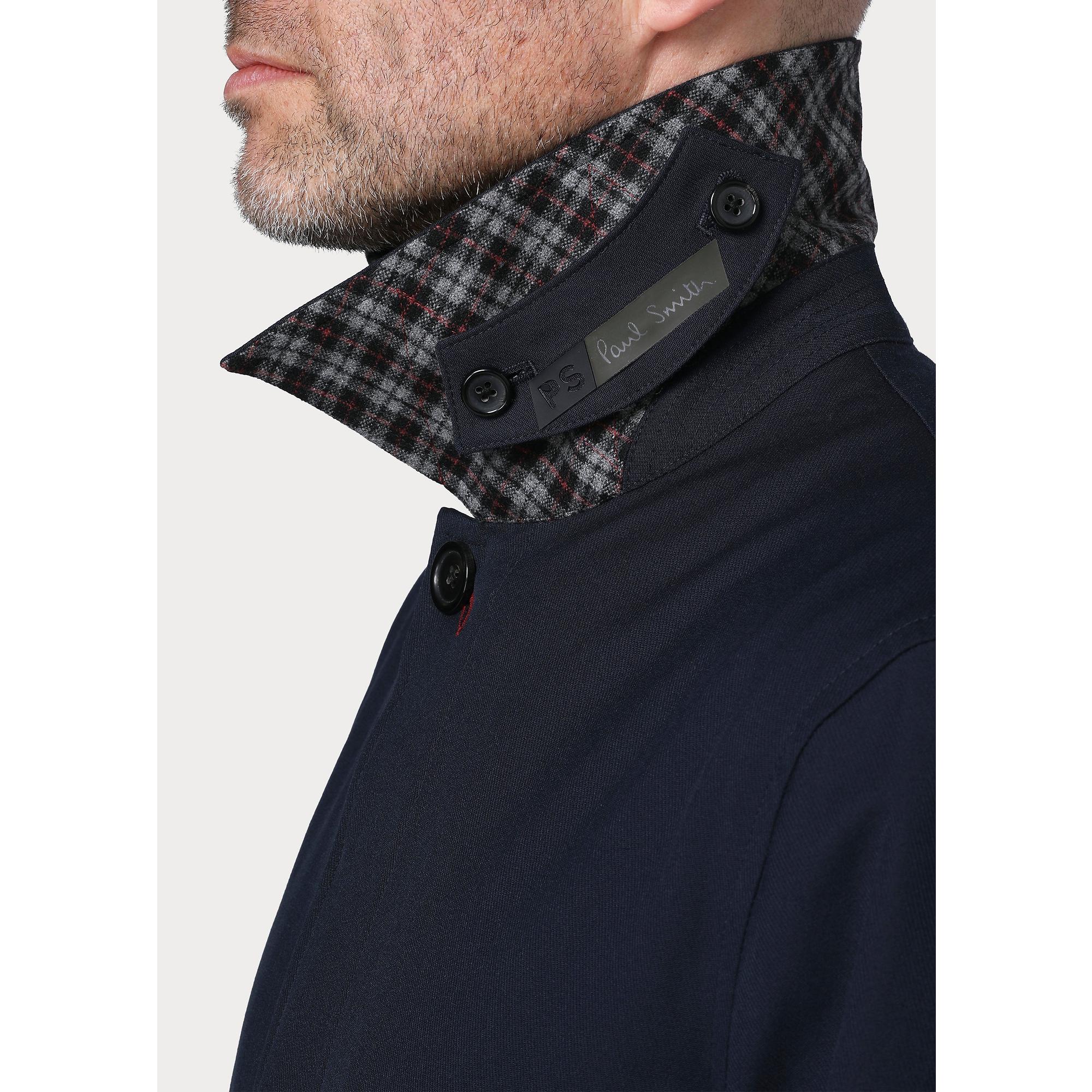 Product image 6 of 15 of Paul Smith Men's Cotton-Blend Mac Coat - Navy