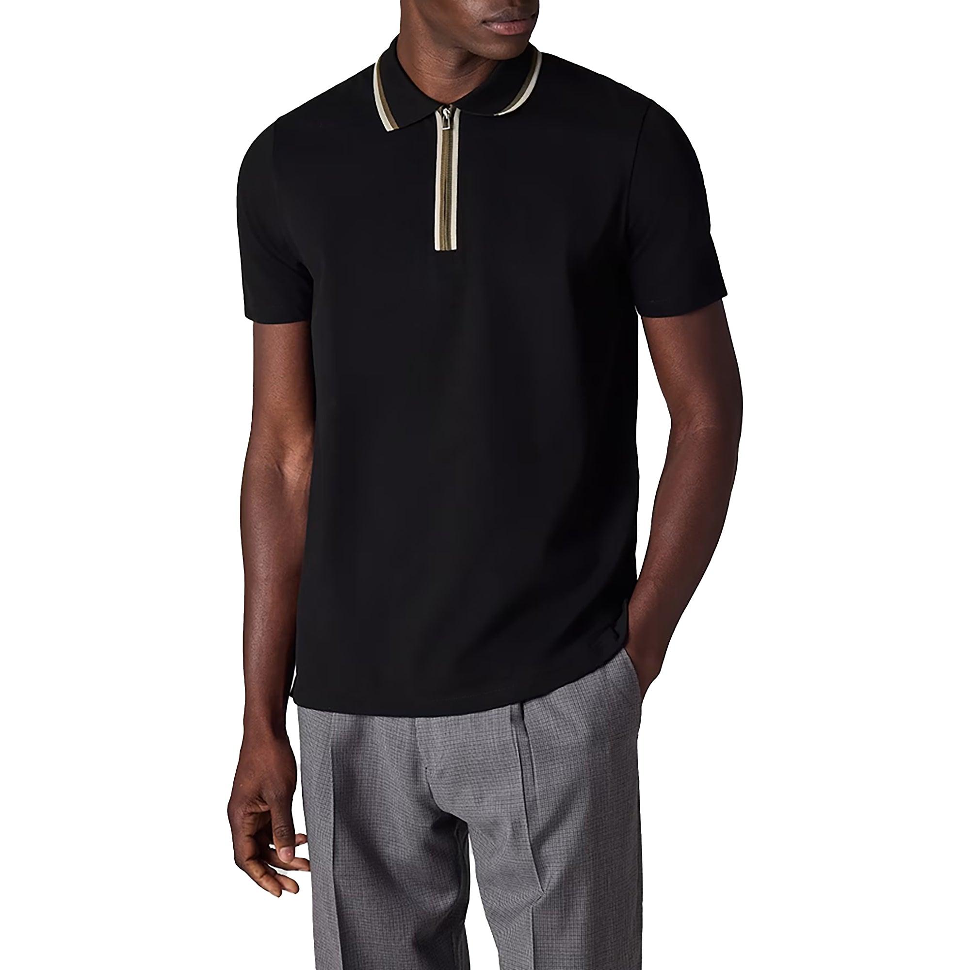Product image 1 of 7 of PS By Paul Smith Men's Contrast Tipping Zip Polo Shirt - Black