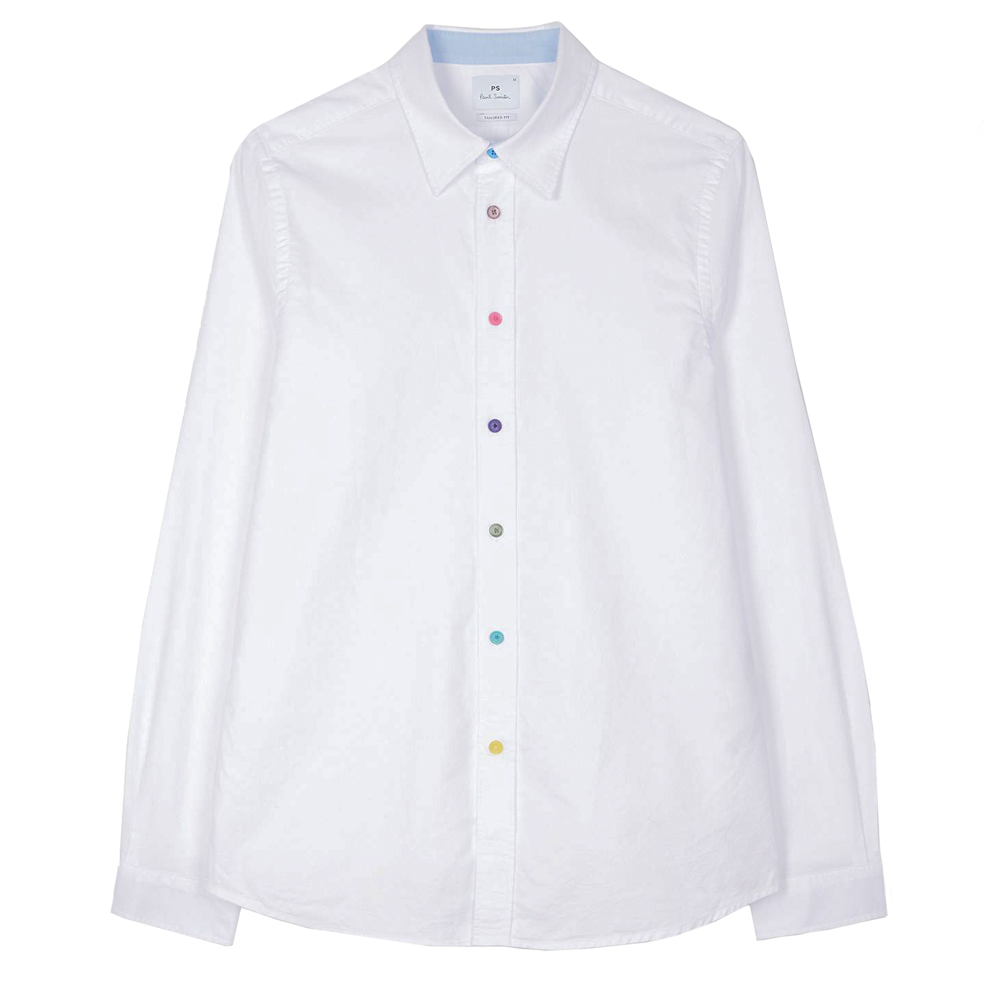 Product image 1 of 6 of Paul Smith Men's Tailored-Fit Multicolour Button Oxford Shirt - White