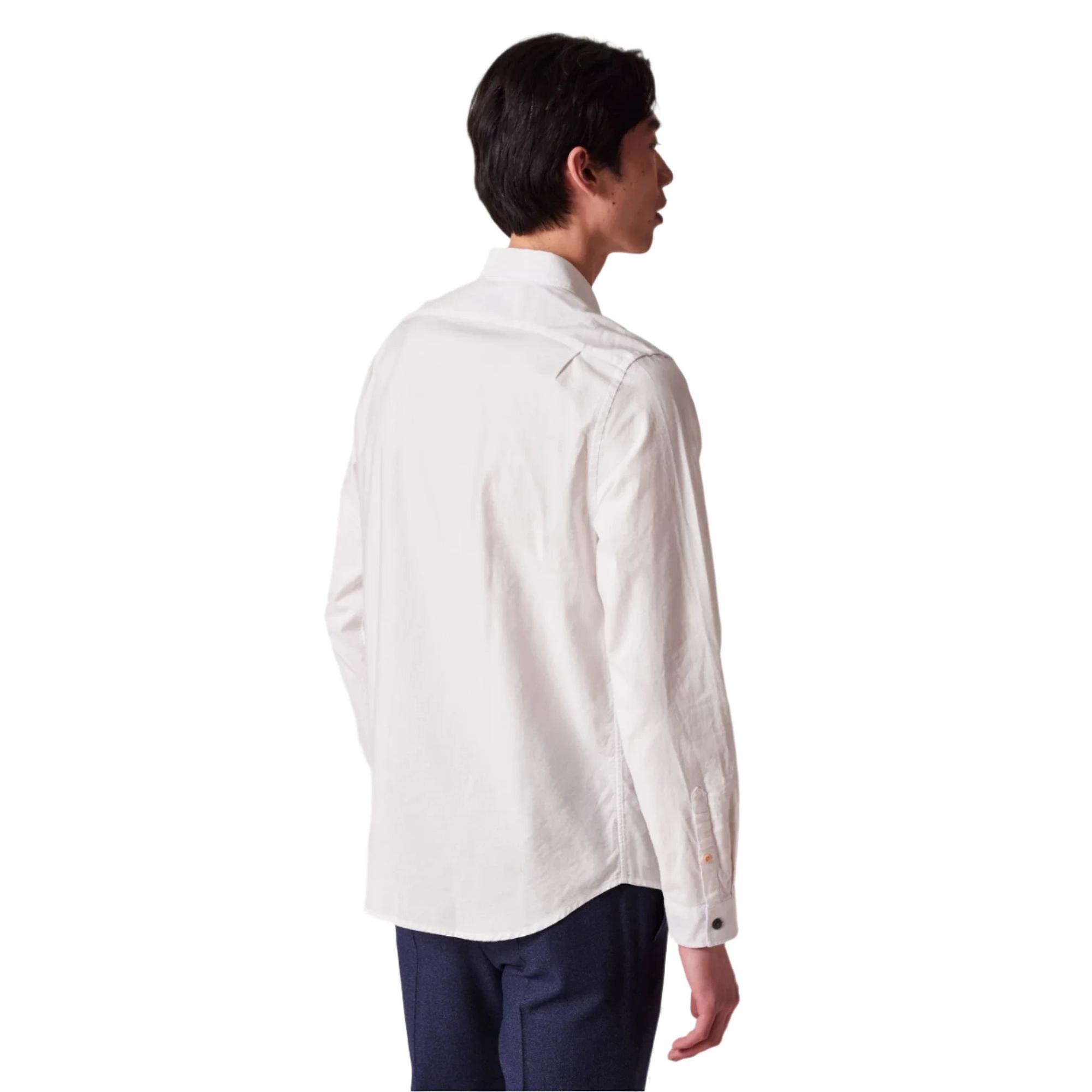 Product image 3 of 6 of Paul Smith Men's Tailored-Fit Multicolour Button Oxford Shirt - White