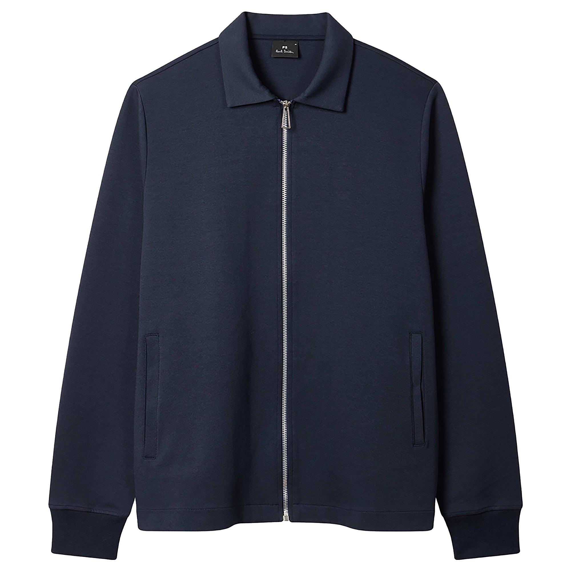 Product image 1 of 6 of PS By Paul Smith Men's Double-Face Jersey Zip-Front Sweatshirt - Navy