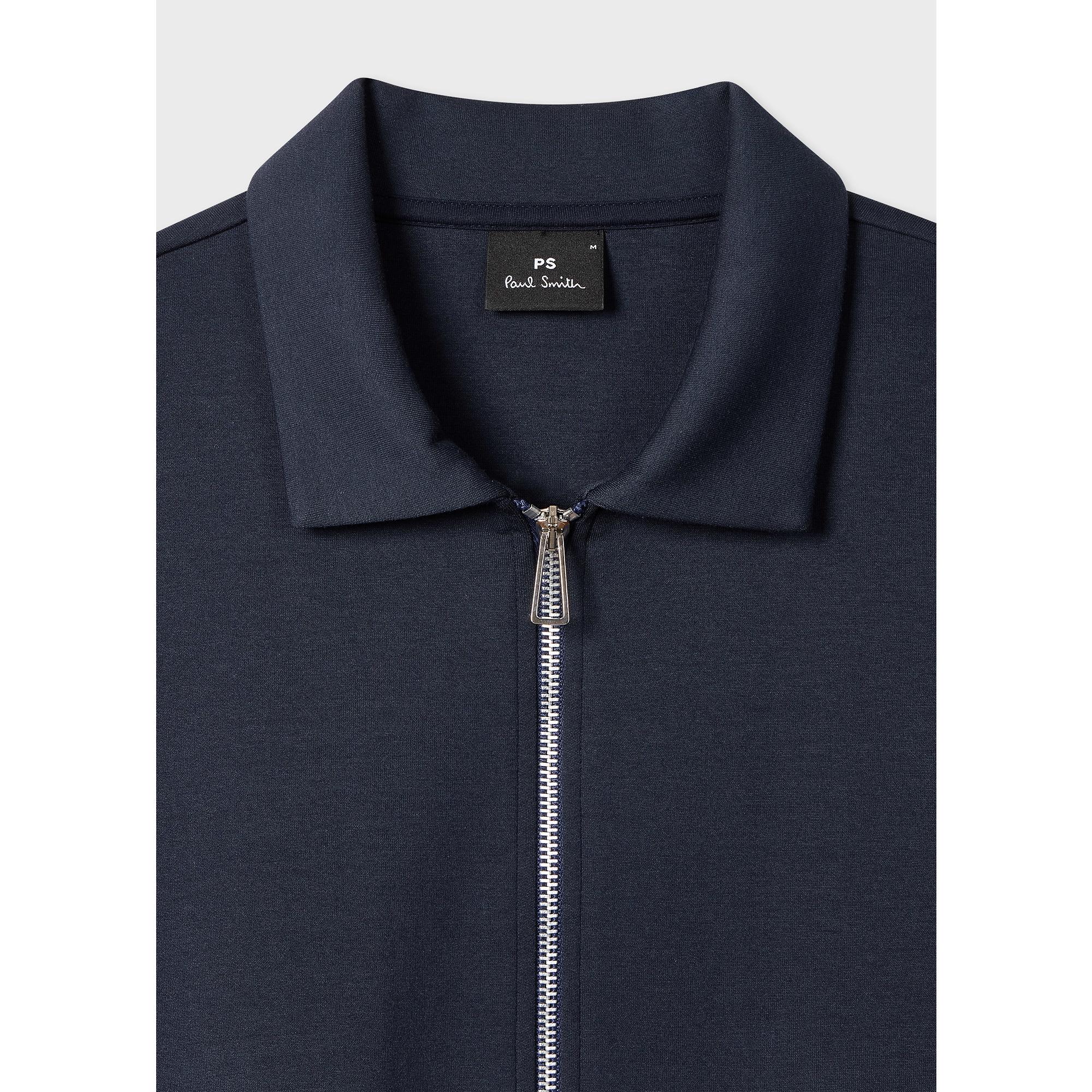 Product image 3 of 6 of PS By Paul Smith Men's Double-Face Jersey Zip-Front Sweatshirt - Navy