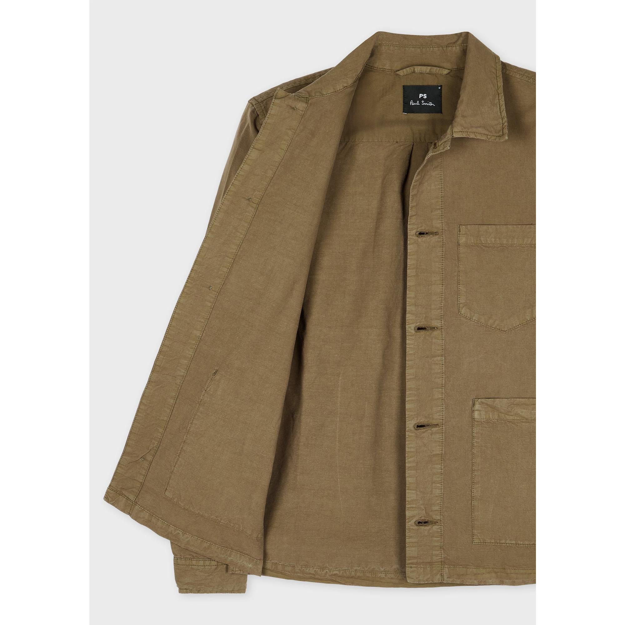 Product image 4 of 4 of PS By Paul Smith Men's Cotton-Linen Work Jacket - Green
