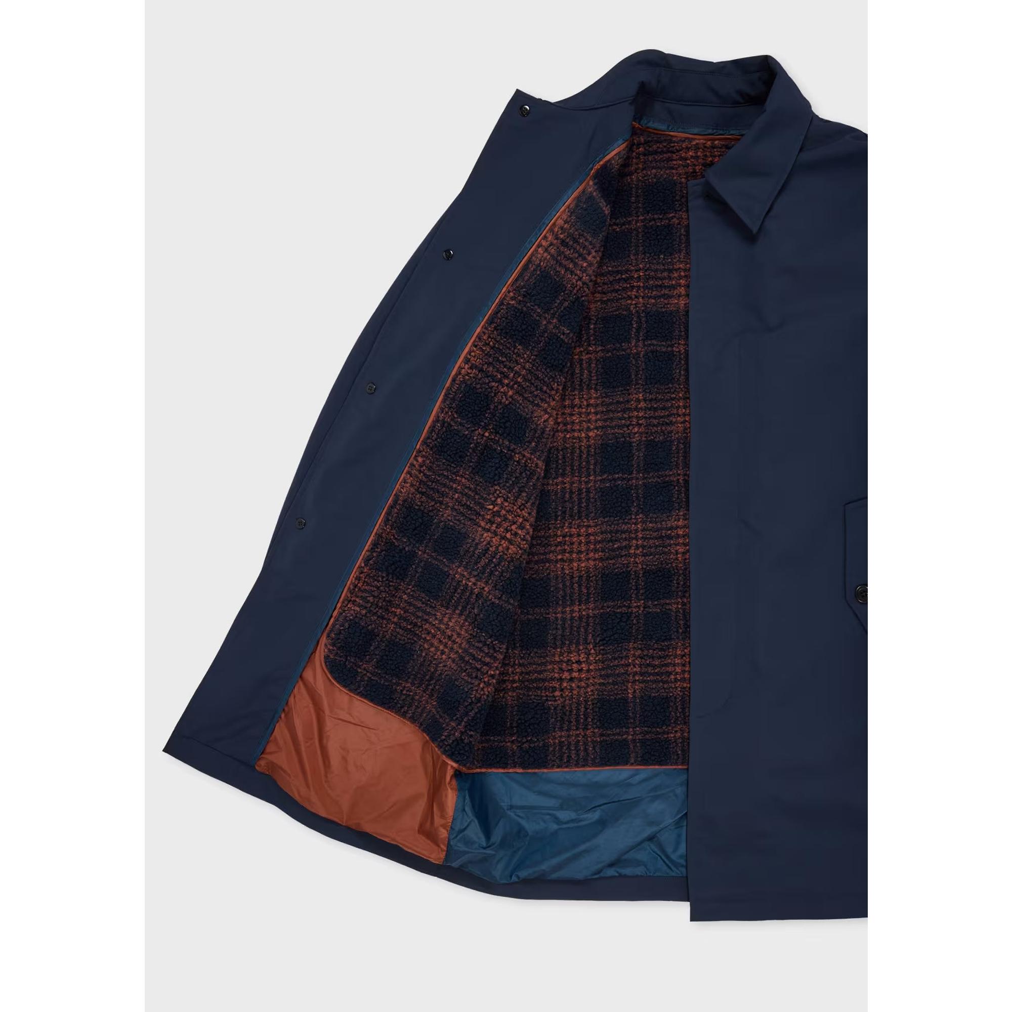 Product image 4 of 4 of Paul Smith Men's Recycled-Polyester Mac with Removable Lining - Navy