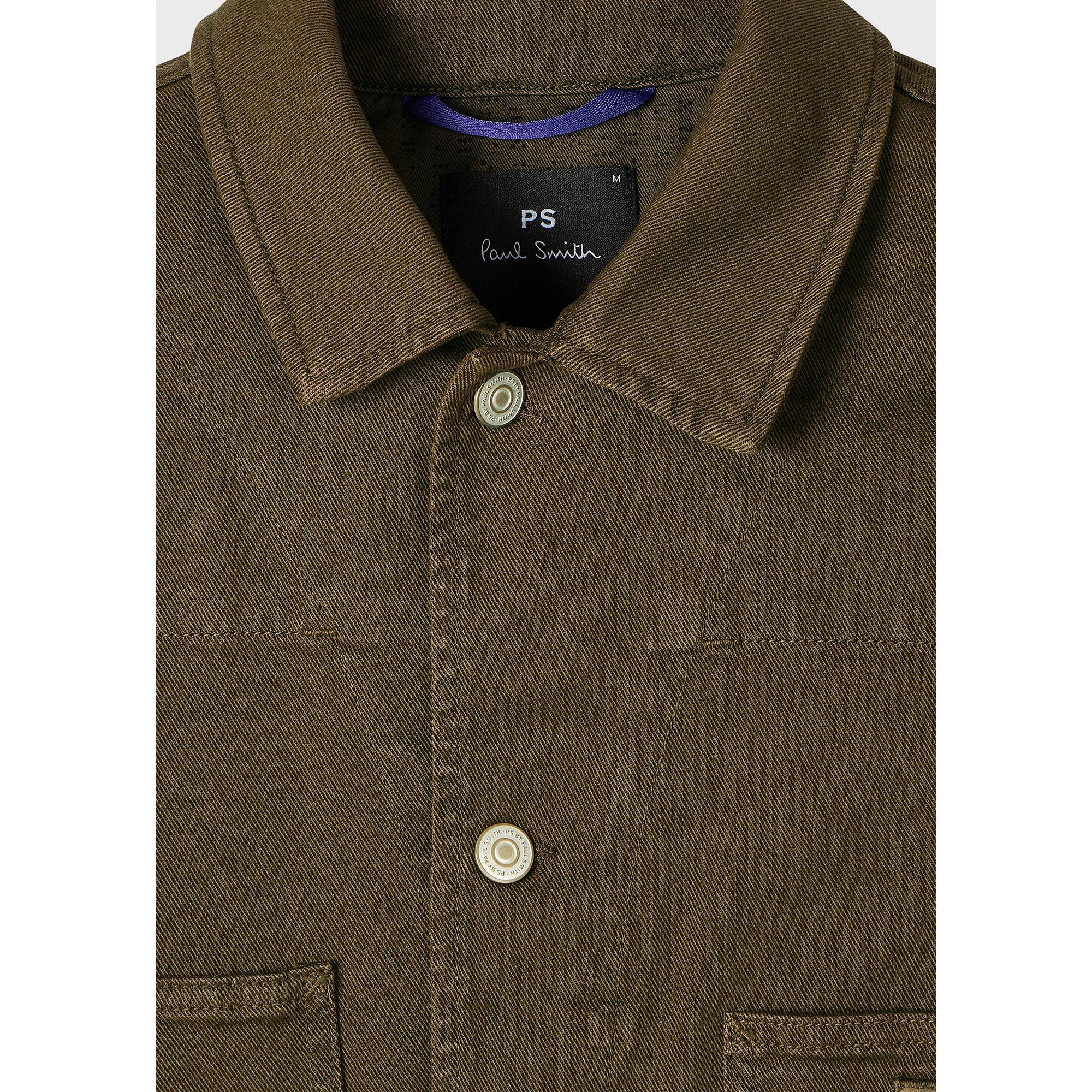 Product image 2 of 4 of Paul Smith Men's Garment-Dyed Denim Work Jacket - Military Green