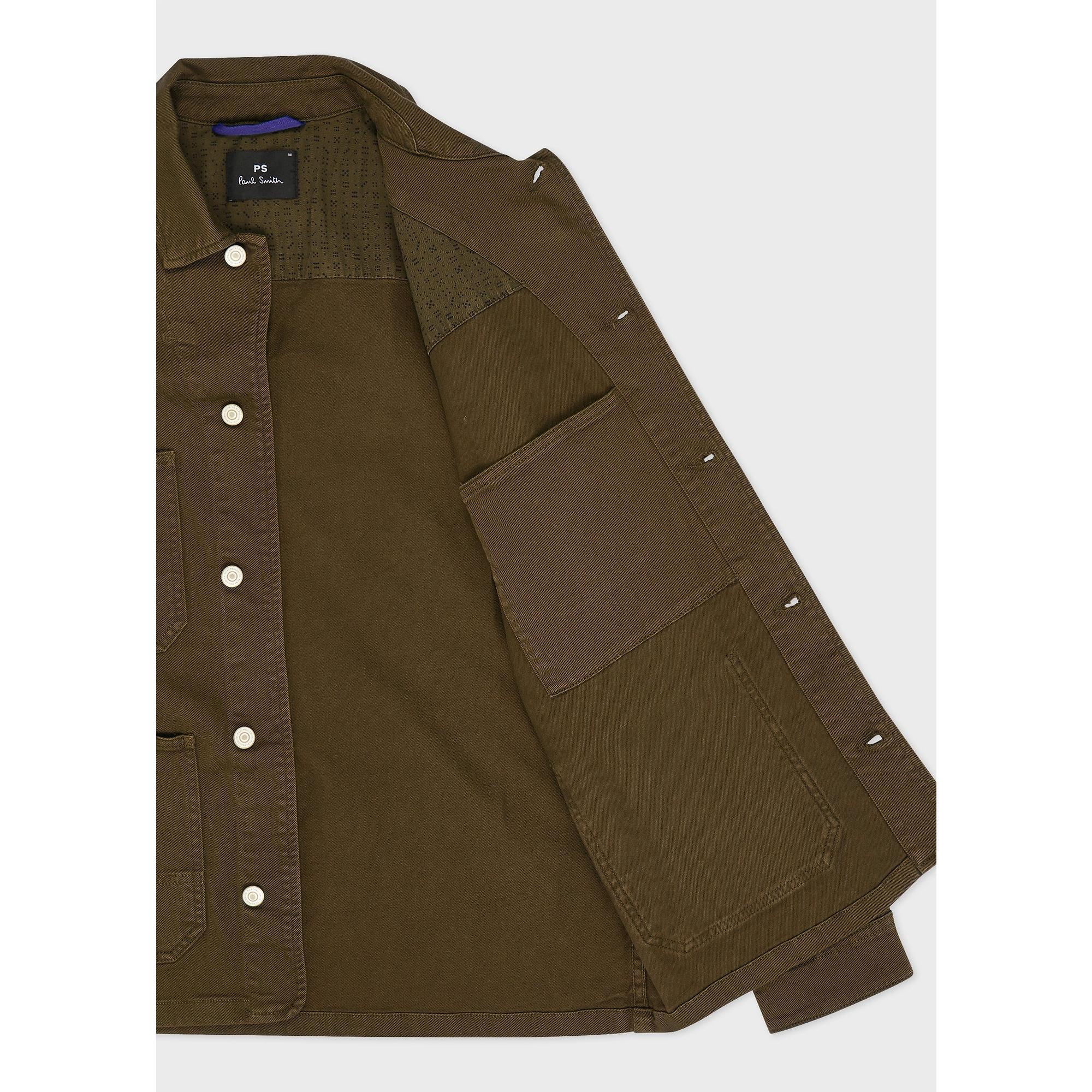 Product image 4 of 4 of Paul Smith Men's Garment-Dyed Denim Work Jacket - Military Green
