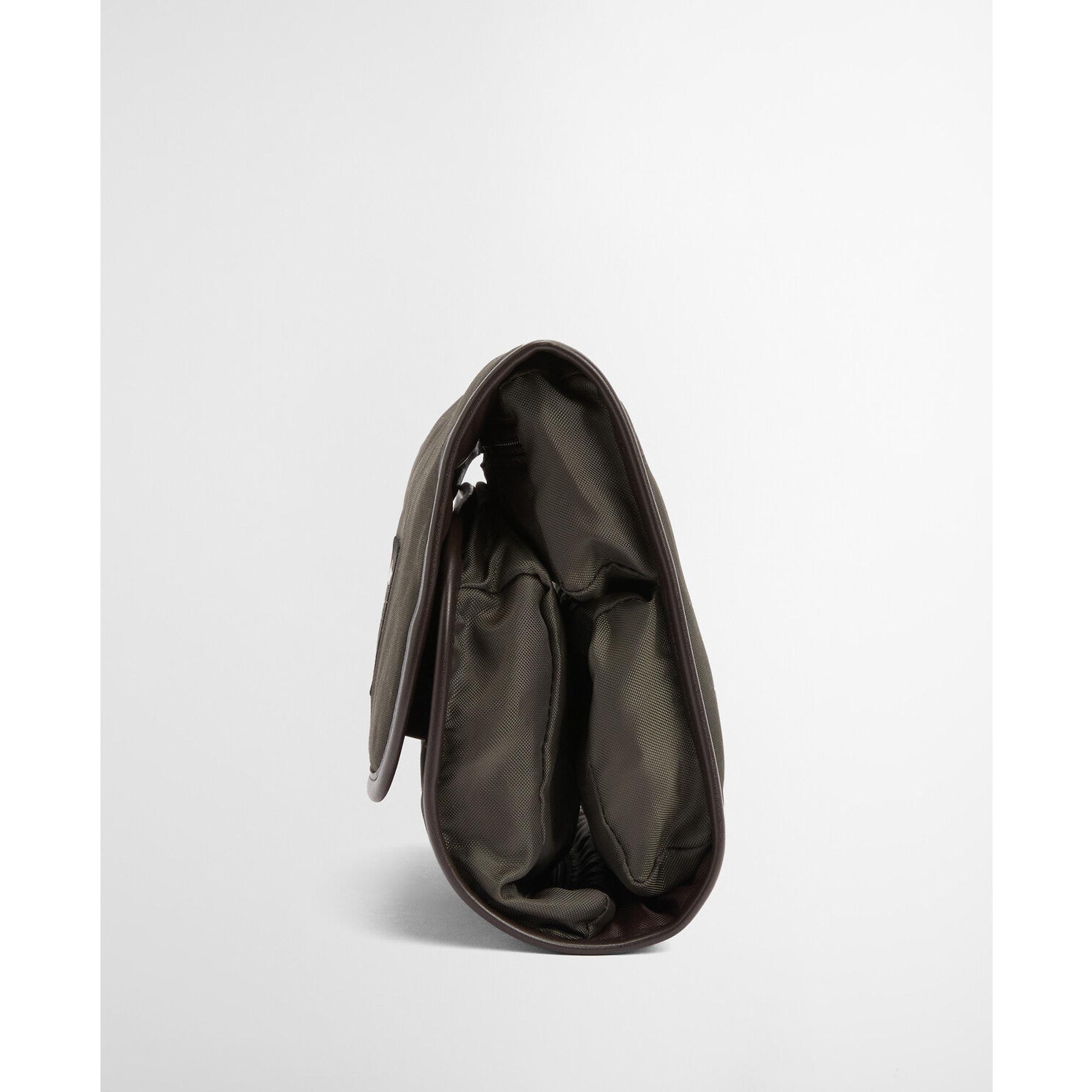 Product image 7 of 9 of Barbour Men's Wax Hanging Washbag - Olive/Beacon