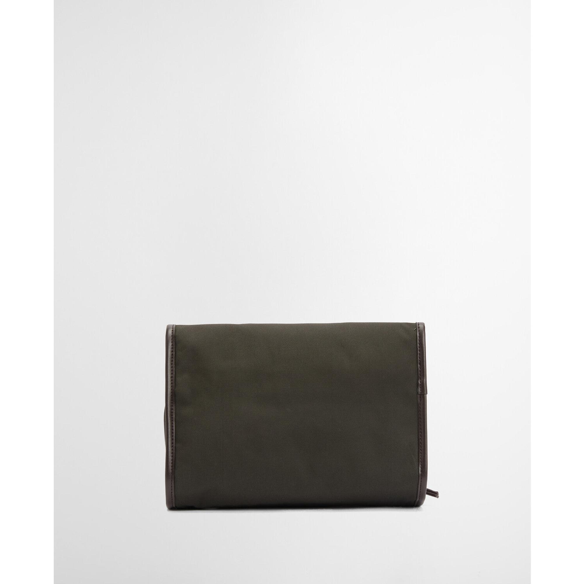Product image 8 of 9 of Barbour Men's Wax Hanging Washbag - Olive/Beacon