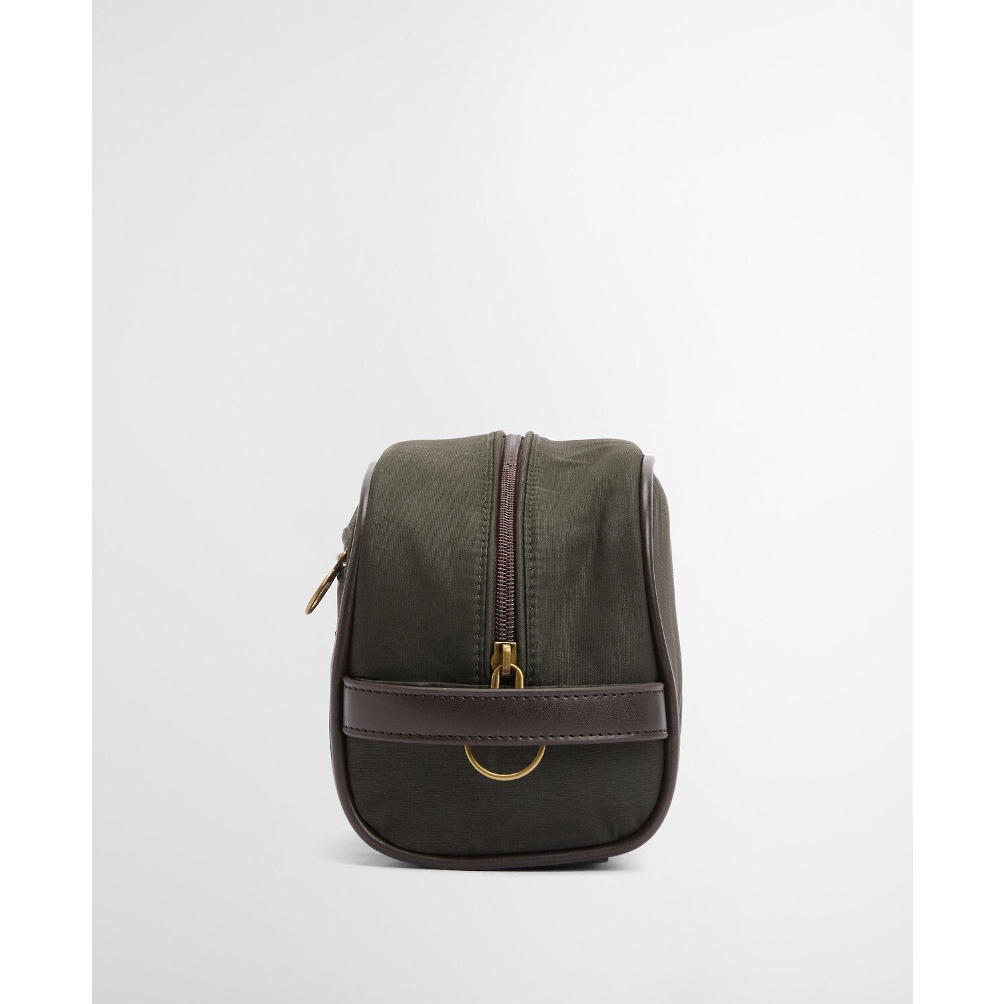 Product image 6 of 8 of Barbour Men's Wax Washbag - Olive/Beacon