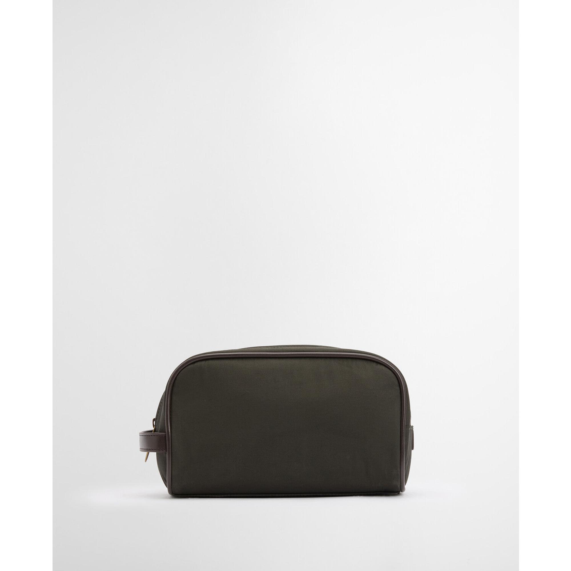 Product image 7 of 8 of Barbour Men's Wax Washbag - Olive/Beacon