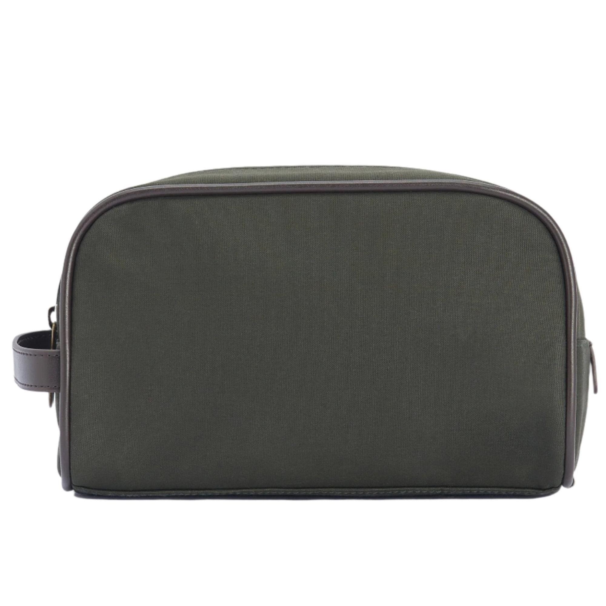 Product image 2 of 5 of Barbour Men's Wax Washbag - Olive/Brown
