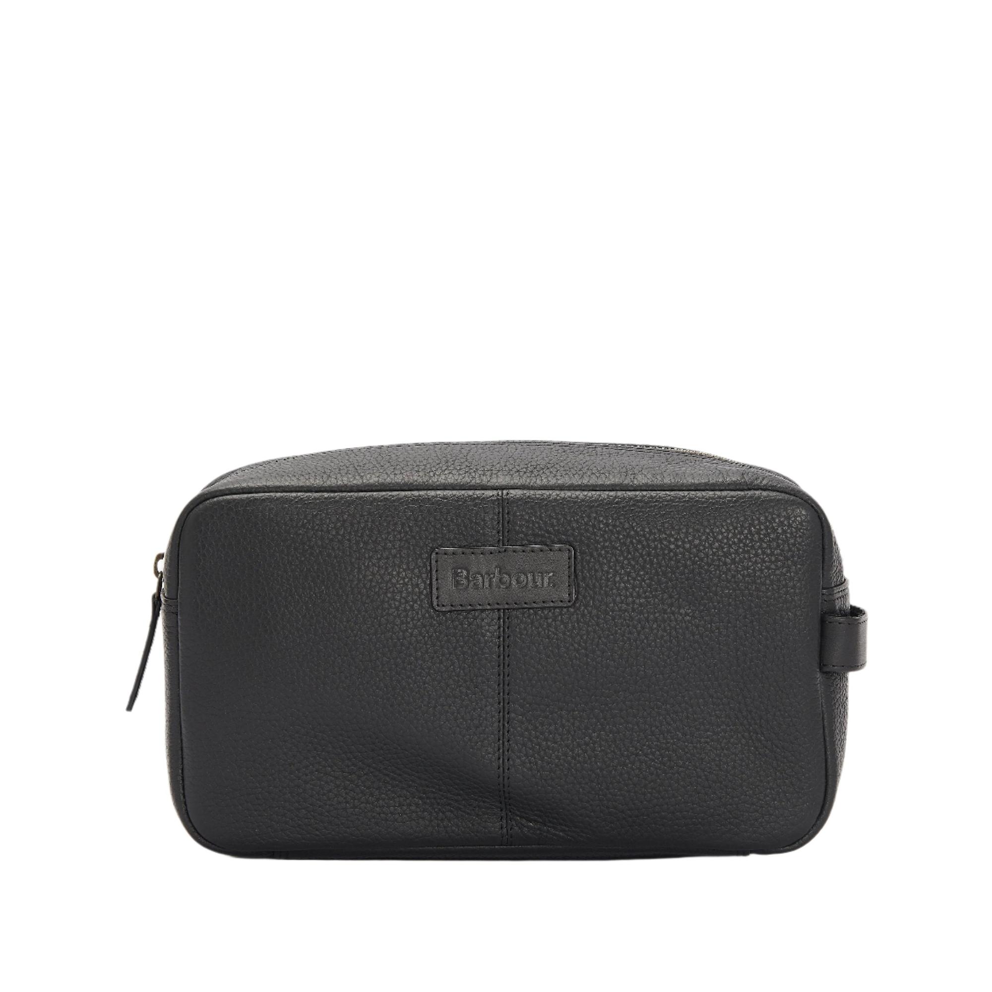 Product image 1 of 8 of Barbour Men's Highgate Leather Washbag - Black