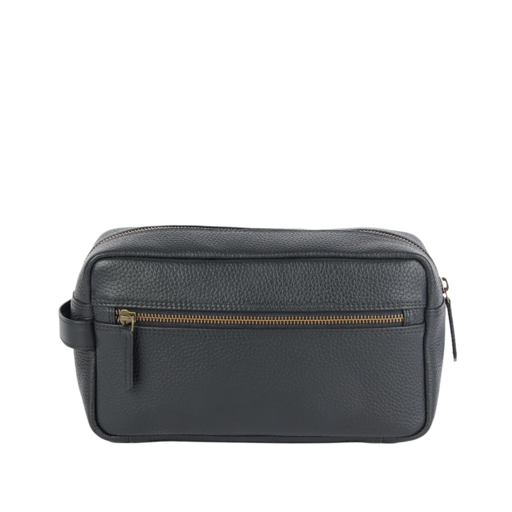 Product image 2 of 8 of Barbour Men's Highgate Leather Washbag - Black