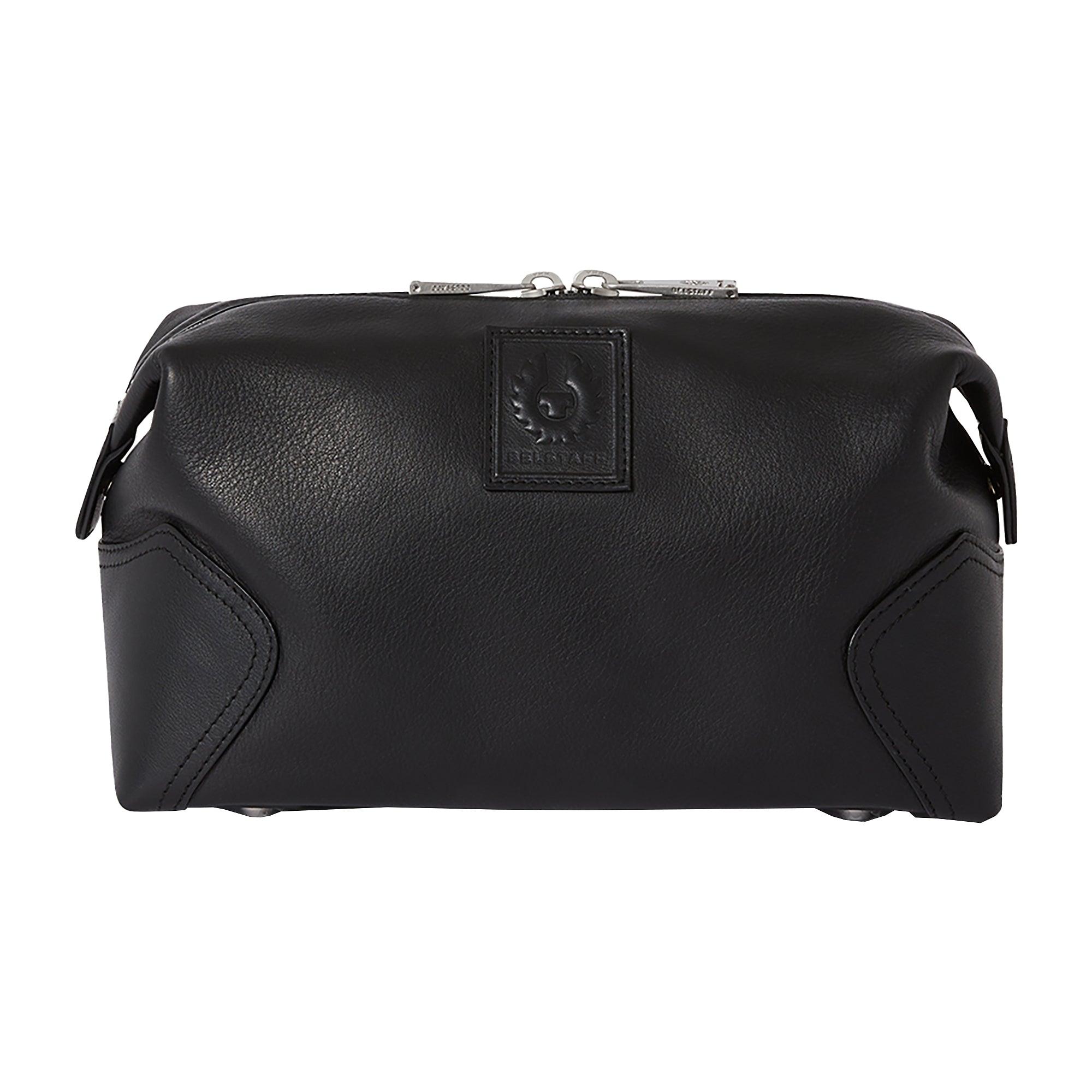 Product image 1 of 5 of Belstaff Smooth Leather Maclagan Wash Bag - Black