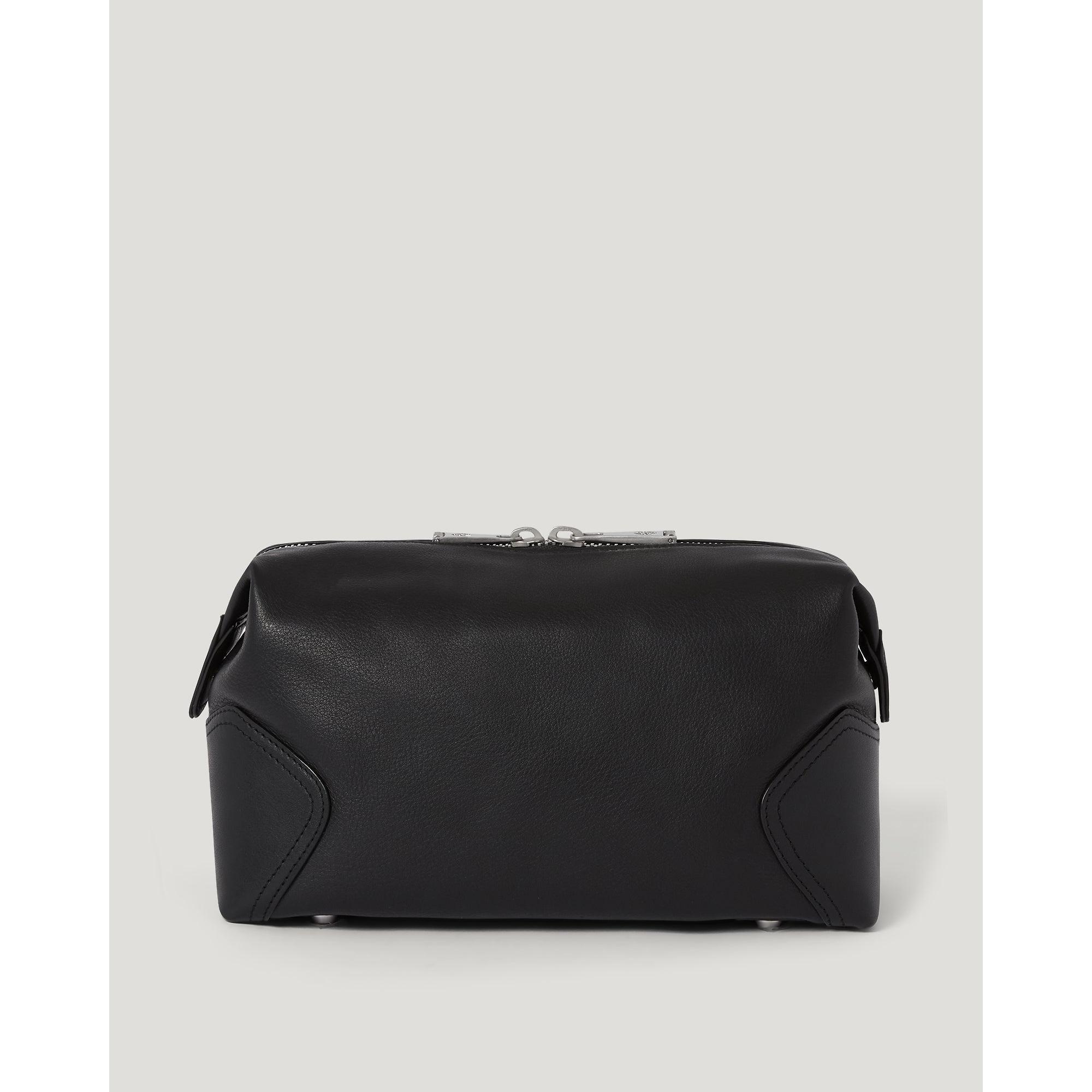 Product image 2 of 5 of Belstaff Smooth Leather Maclagan Wash Bag - Black