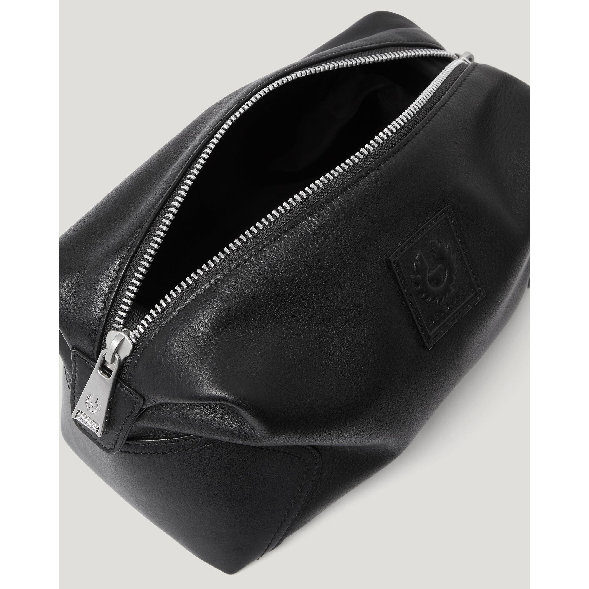 Product image 5 of 5 of Belstaff Smooth Leather Maclagan Wash Bag - Black